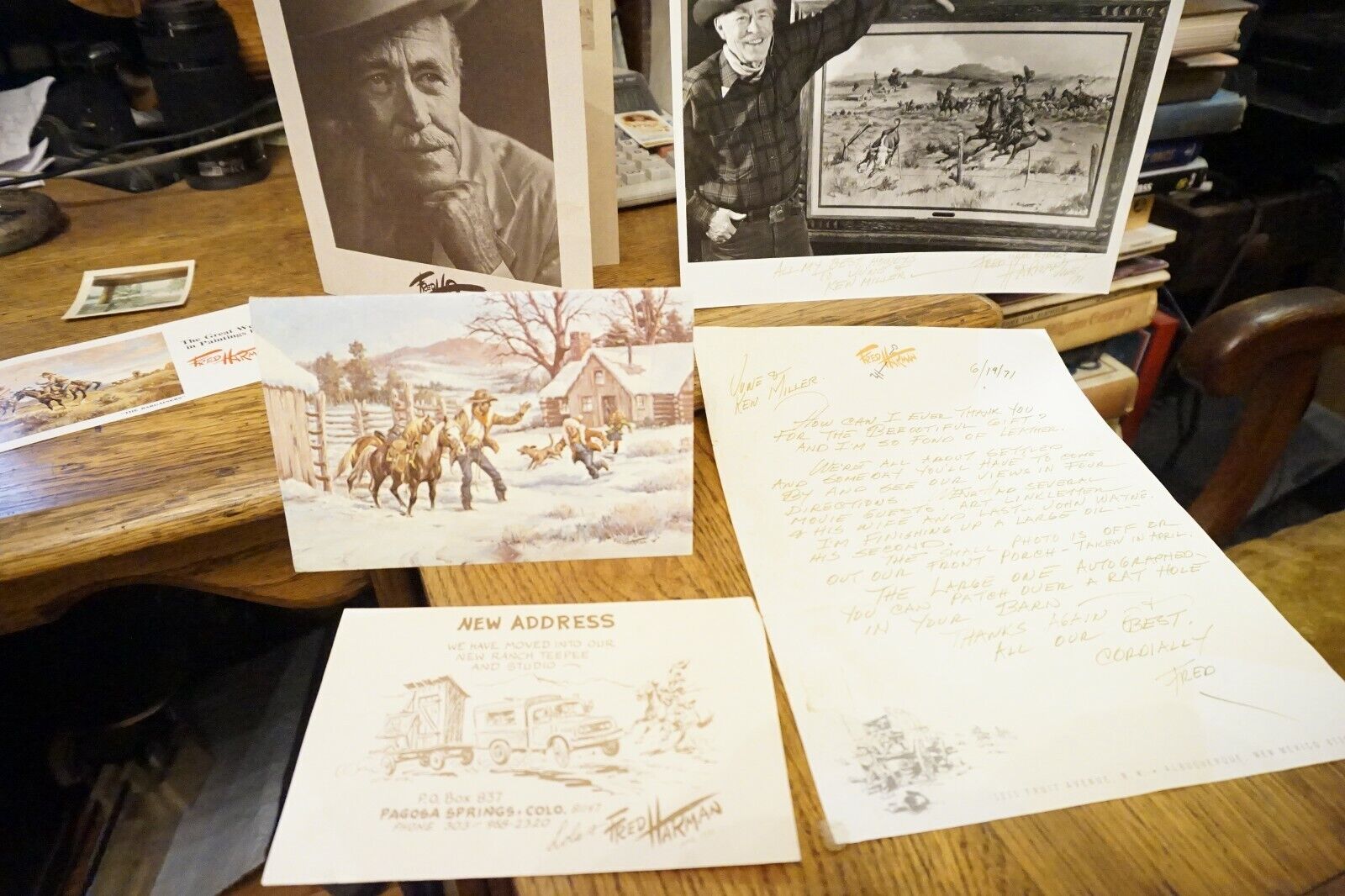 Fred Harman, RED RYDER Cowboy Artist, Autographed , Photo Collection, REDUCED