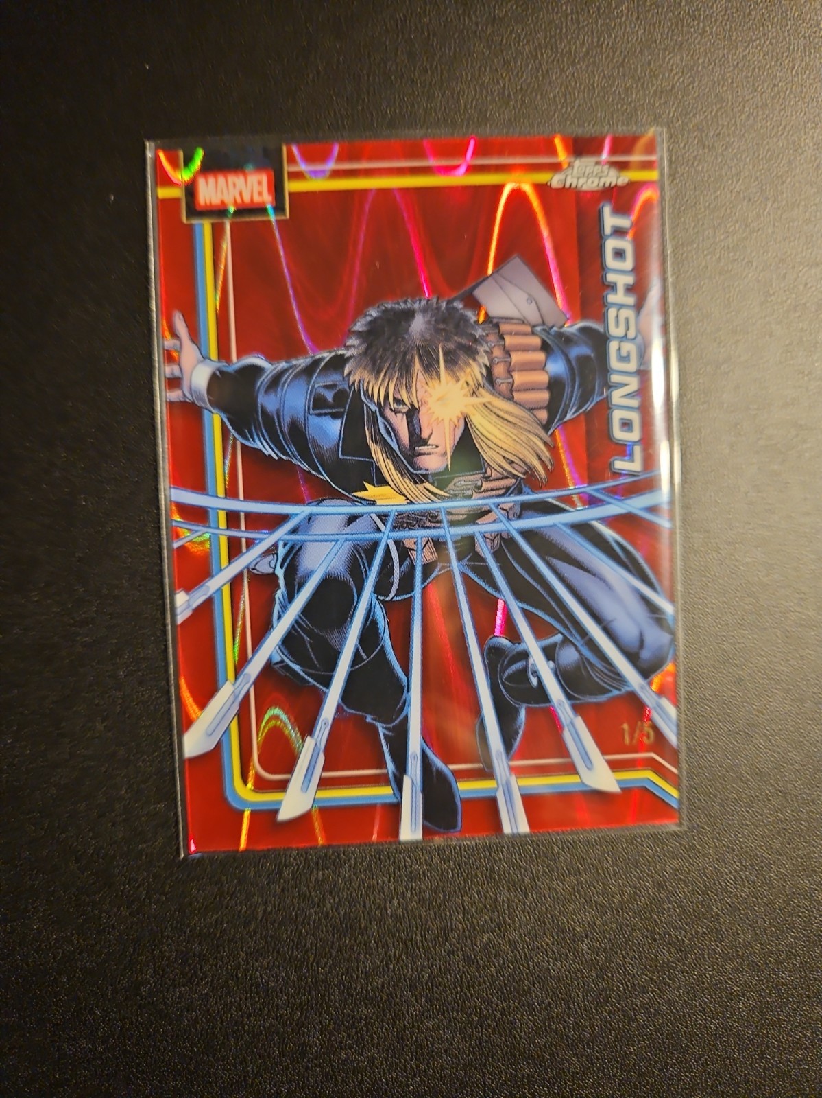 2026 Topps Chrome Marvel Longshot #071 Red Wave Refractor ALPHA 1/5 2026 Topps Chrome Marvel Longshot #071 Red Wave Refractor ALPHA 1/5