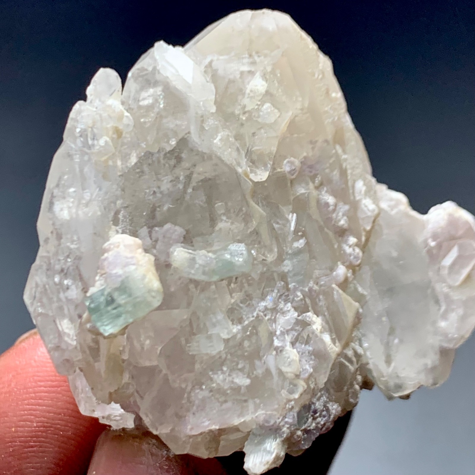 188 CT Terminated Natural Tourmaline Crystals bunch on Quartz From Afghanistan