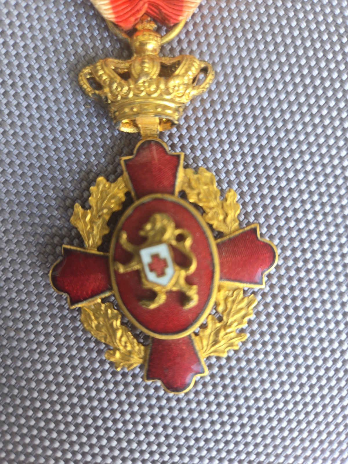 World War I Belgium Order Of The Red Cross Enamel & Gilt MedalWorld War I...