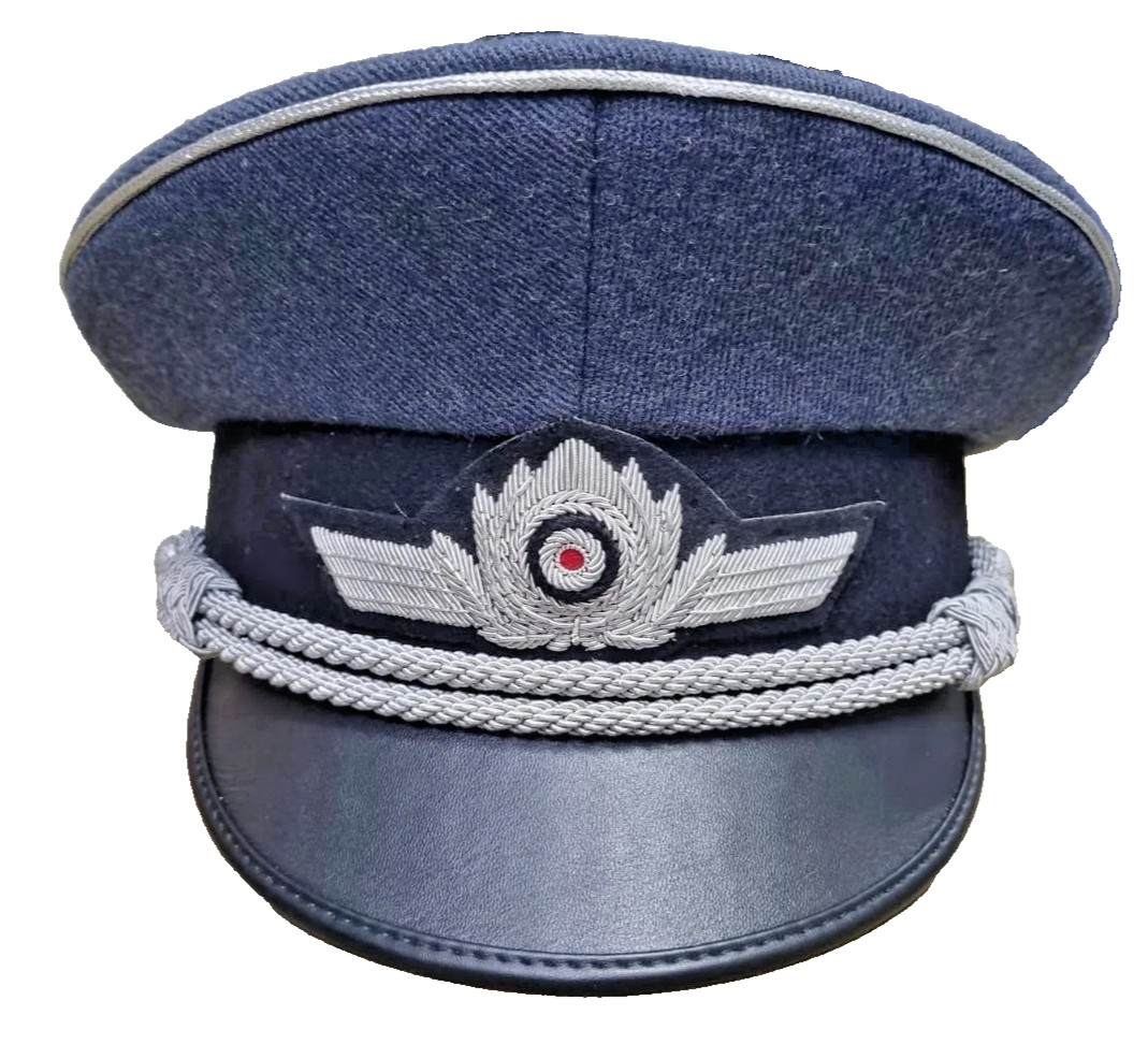 WW2 German Uniform Hat Army Luftwaffe Officers Visor Cap Headgear WWI Air Force WW2 German Uniform Hat Army Luftwaffe Officers Visor Cap Headgear WWI Air Force