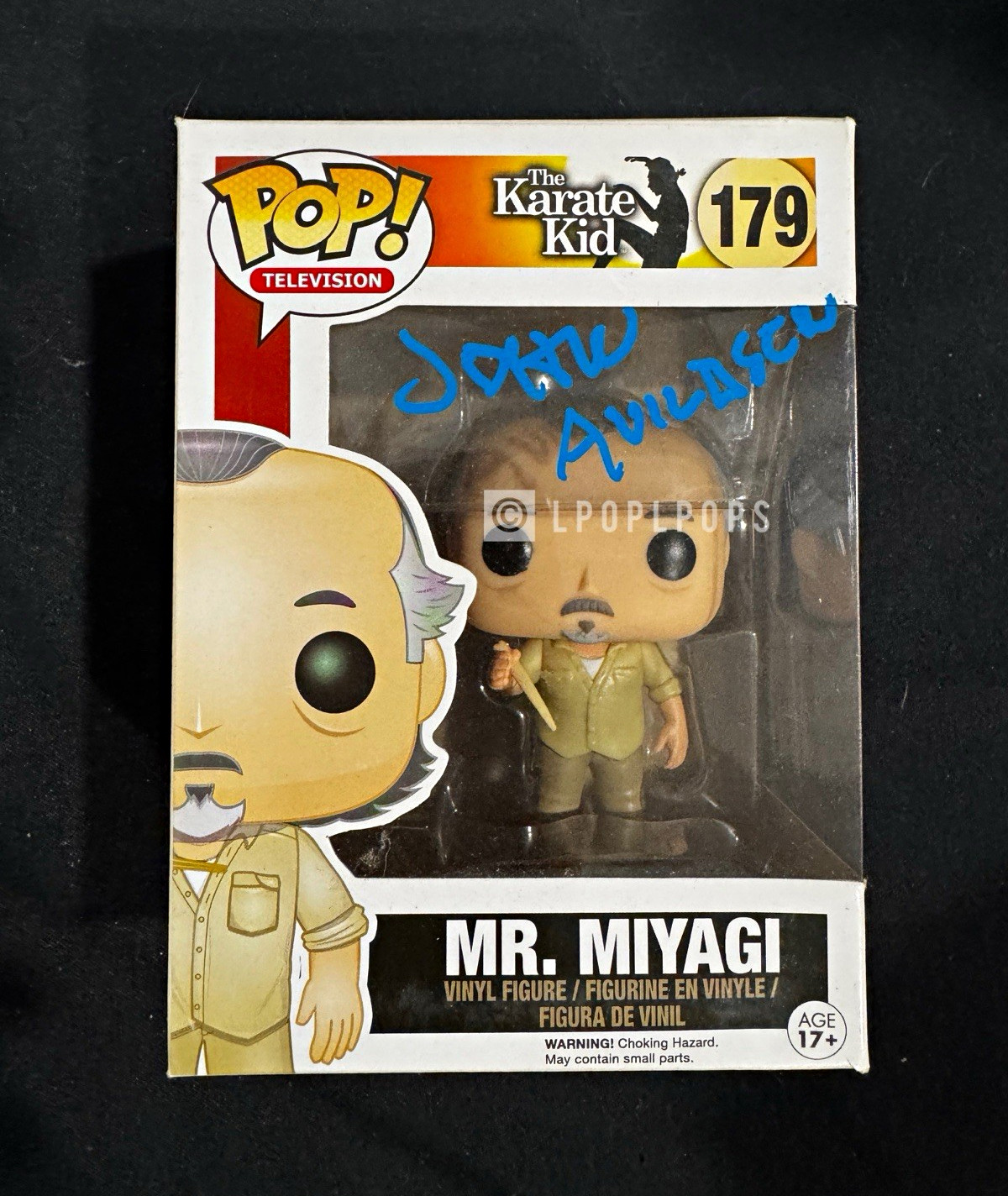 John G. Avildsen Autographed Funko Pop Mr. Miyagi #179 (Vaulted)