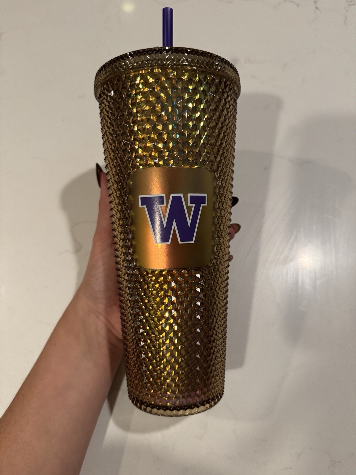 tarbucks University of Washington (UW) Gold Studded Tumble