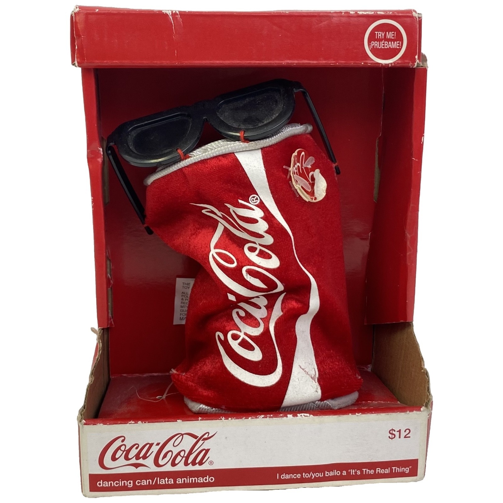 Coca-Cola Dancing Can It's The Real Thing Coke With Sunglasses Works