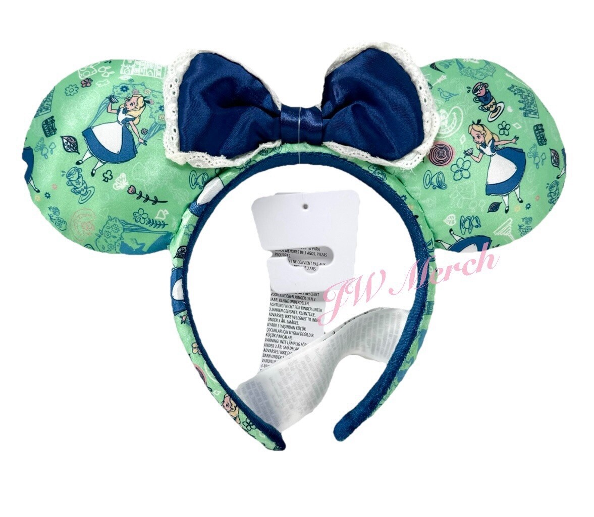 Disney Parks Epcot UK United Kingdom Alice In Wonderland Ears Headband NEW