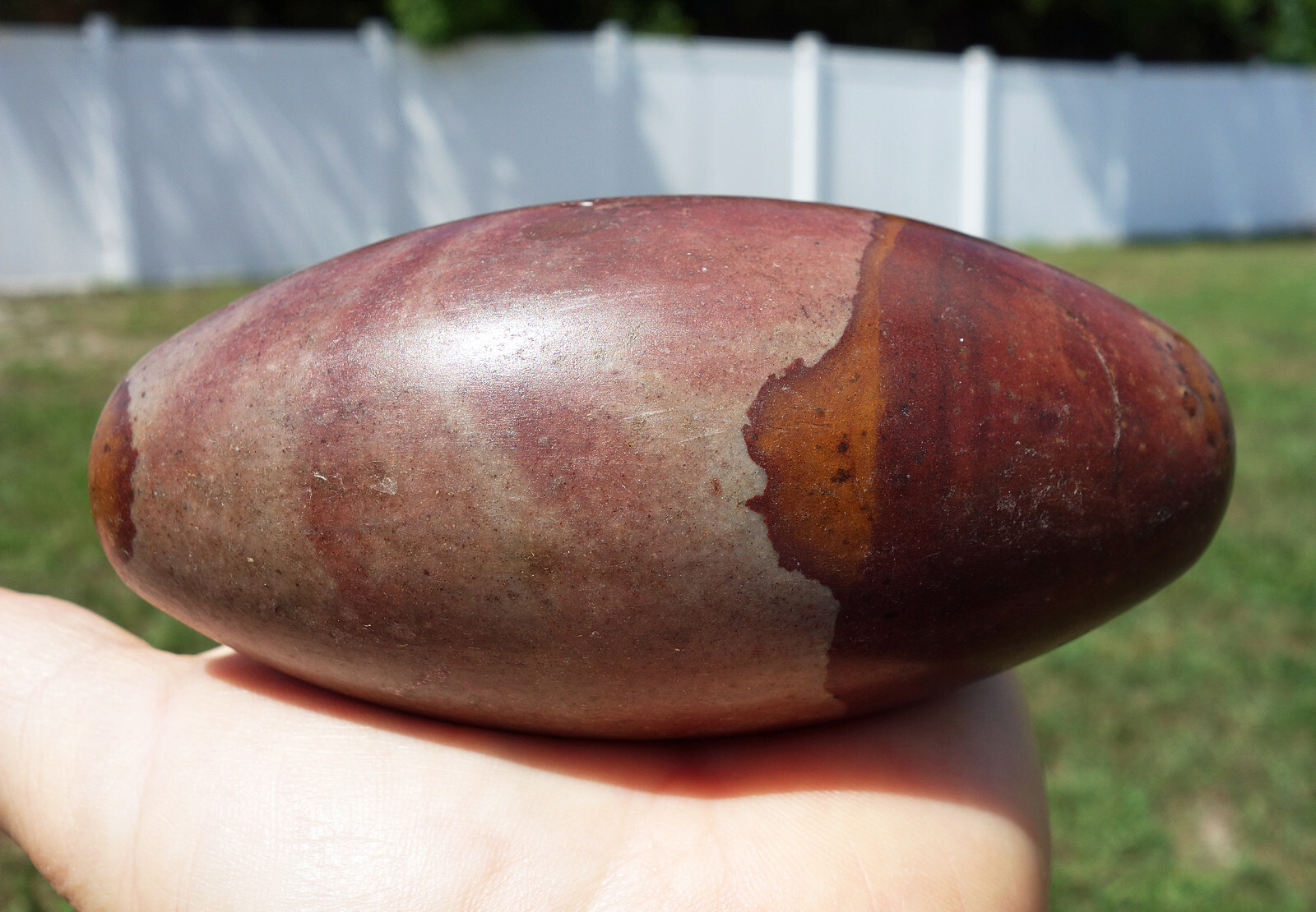 Rich Colors SHIVA Lingham Egg Meditation Stone Narmada River India Siva Lingam