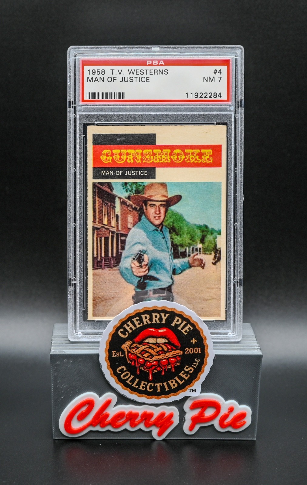 1958 TV Westerns Gunsmoke Man Of Justice #4 PSA 7 NM Vintage TV Memorabilia