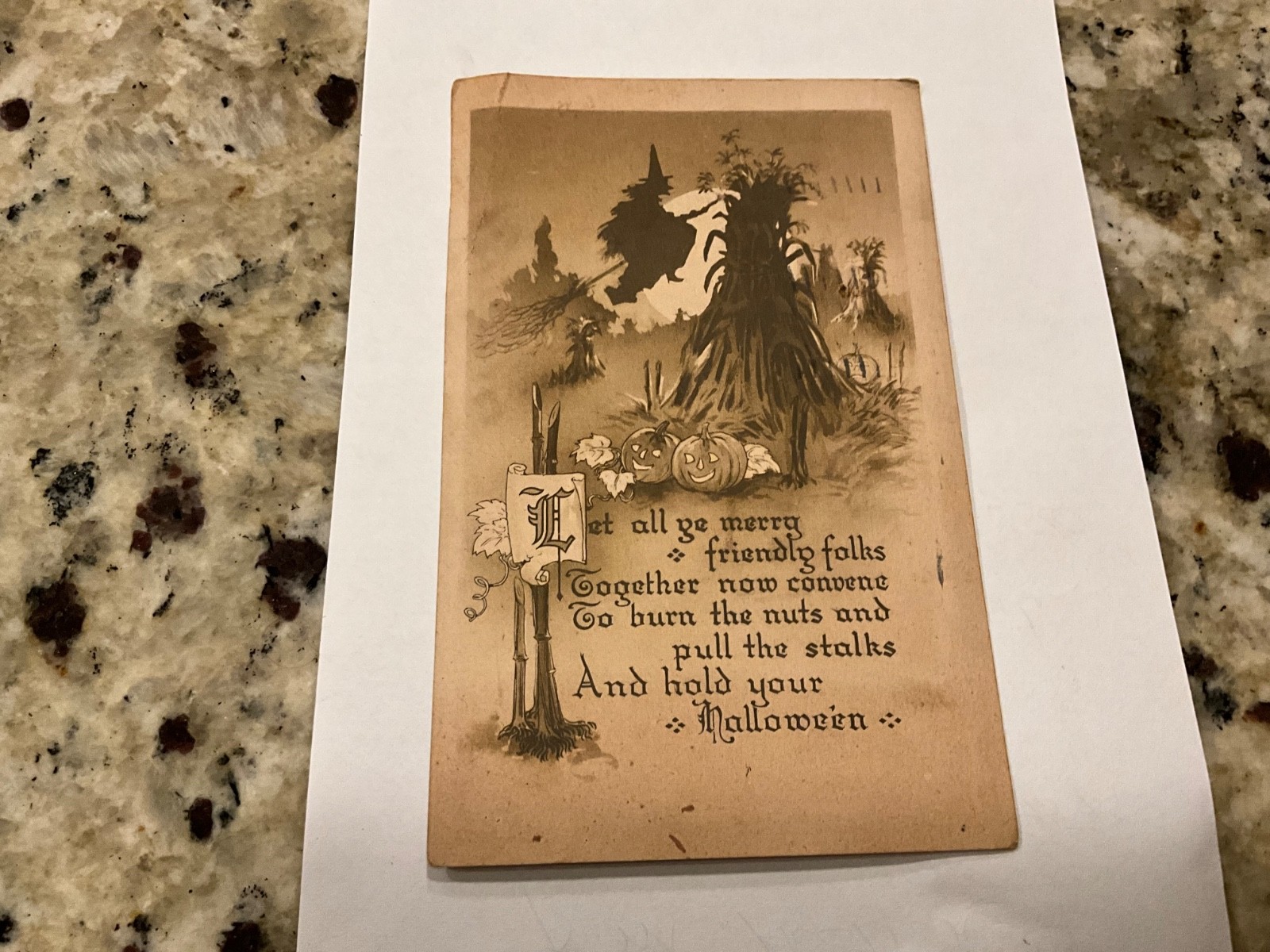 Nice Vintage 1910 Halloween Post Card excellent condition..