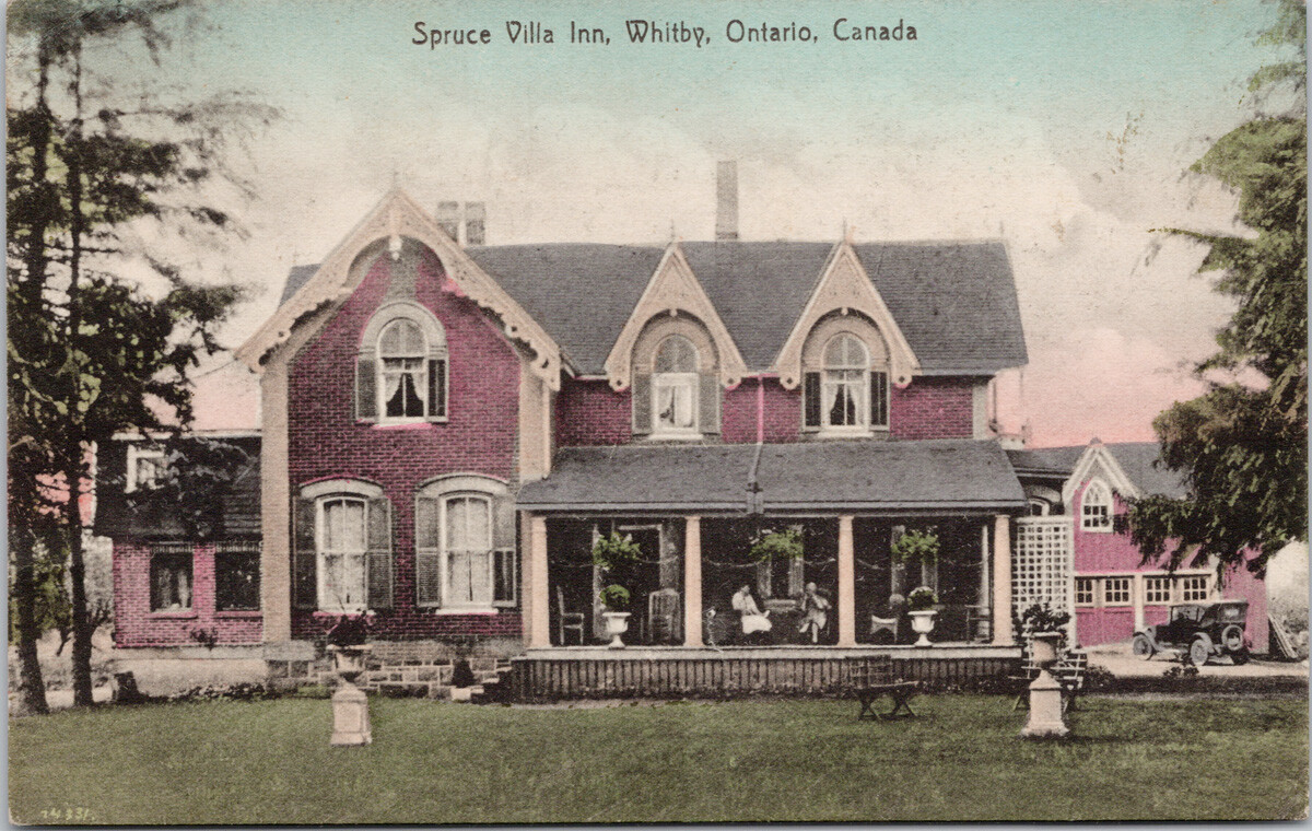 Spruce Villa Inn Whitby ON Ontario Postcard F71 *as is