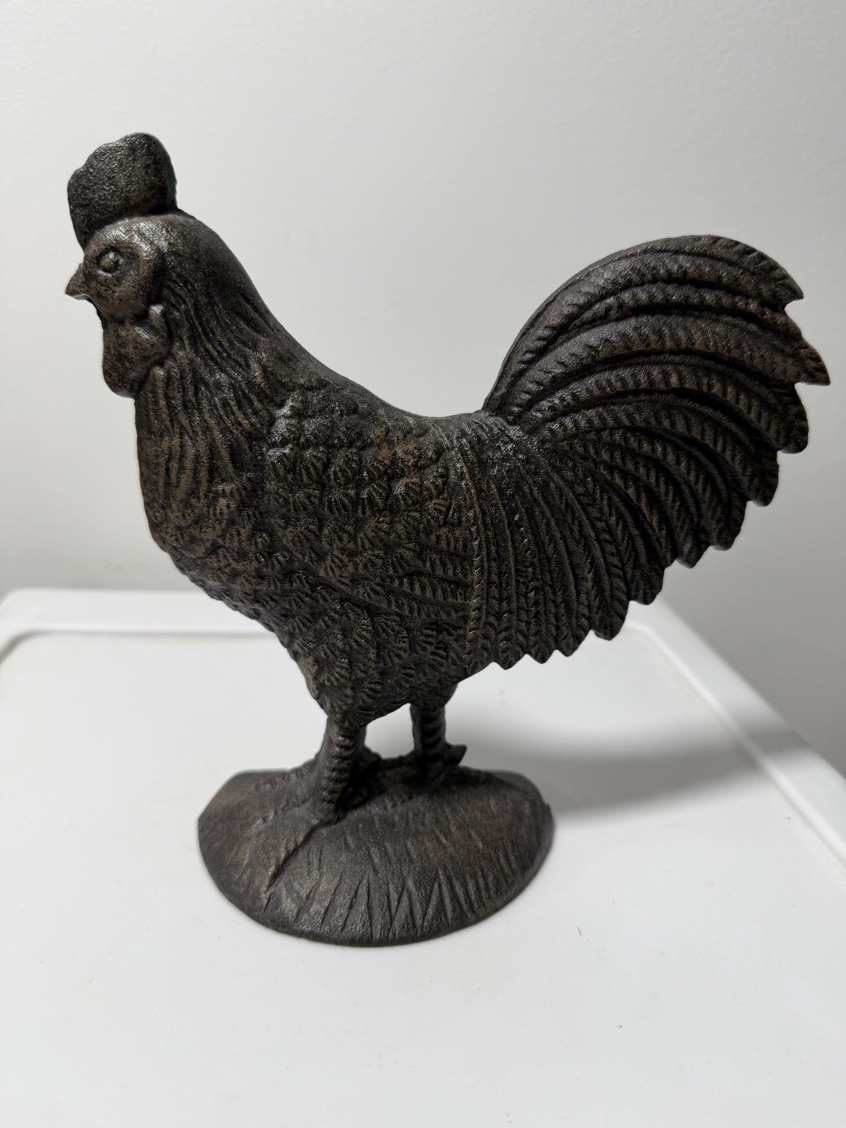 VTG Cast Iron Rooster Doorstop.  1935-1950.
