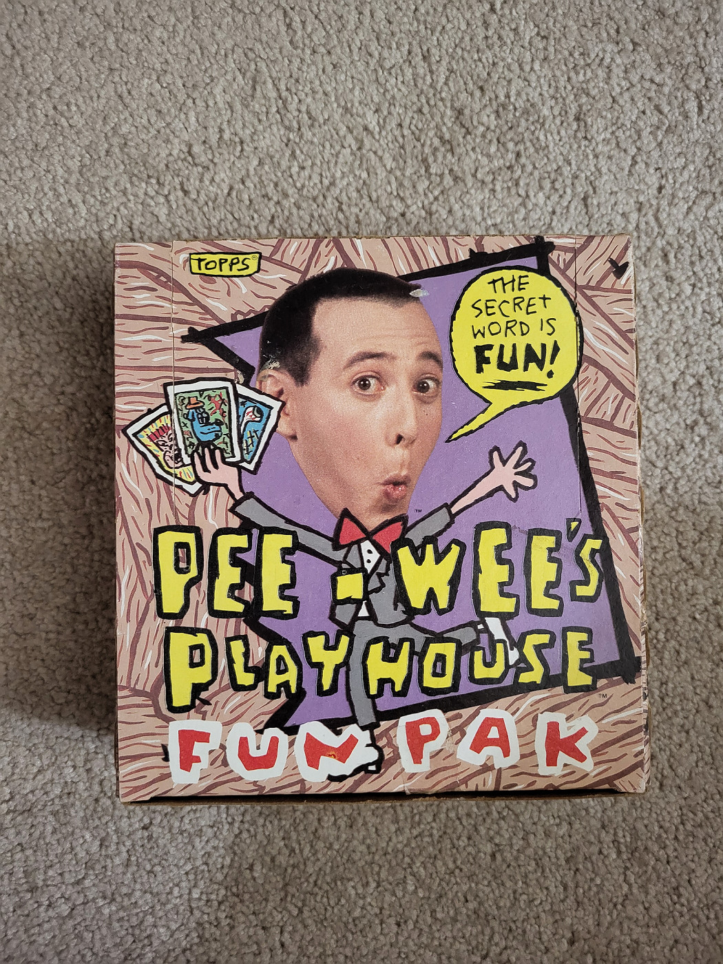Pee Wee's Playhouse Fun Pak Box (Open, Nearly Complete Set) 1988 TOPPS
