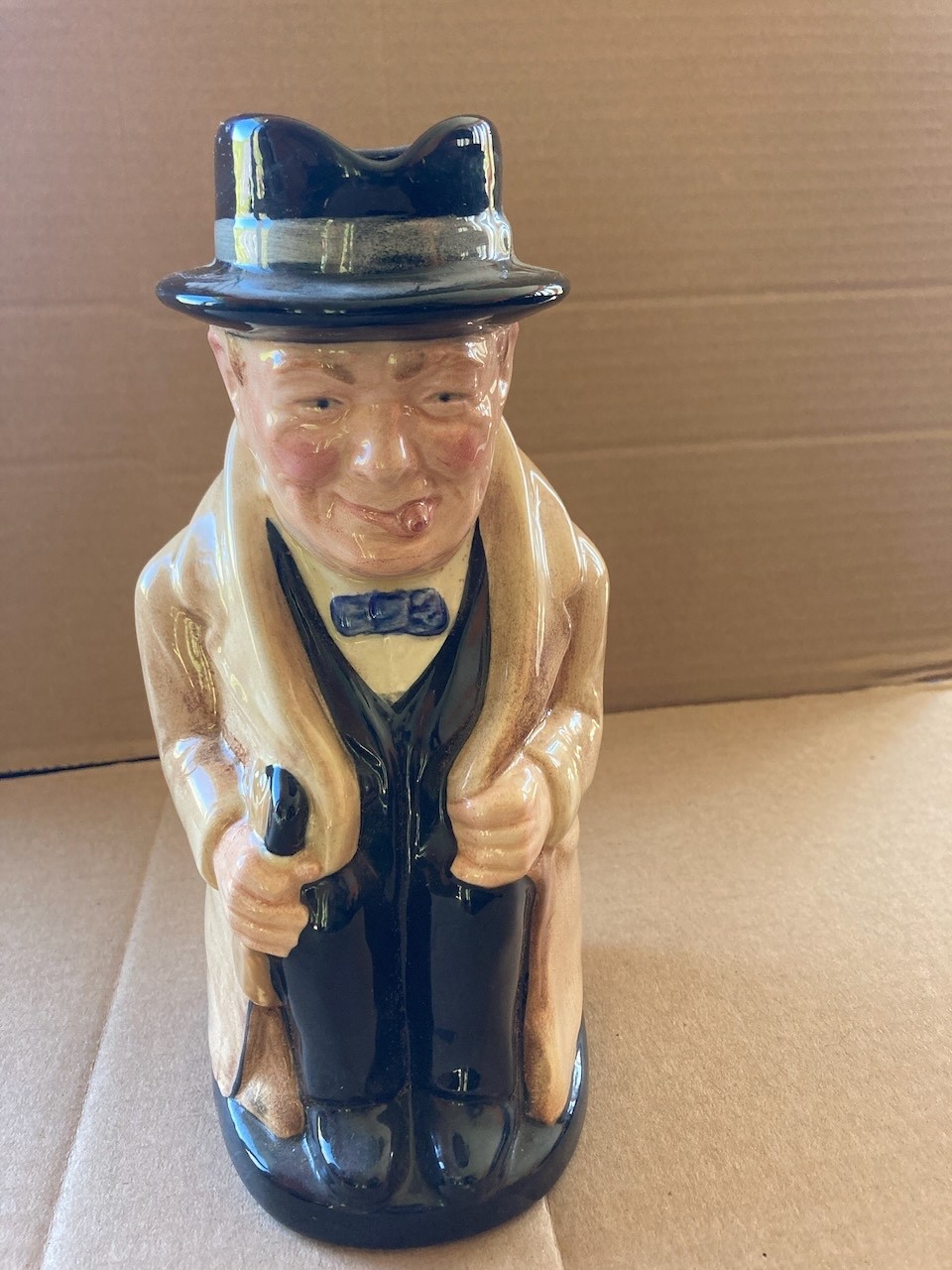 Vintage Royal Doulton Winston Churchill Character Toby Jug 9 in. Tall