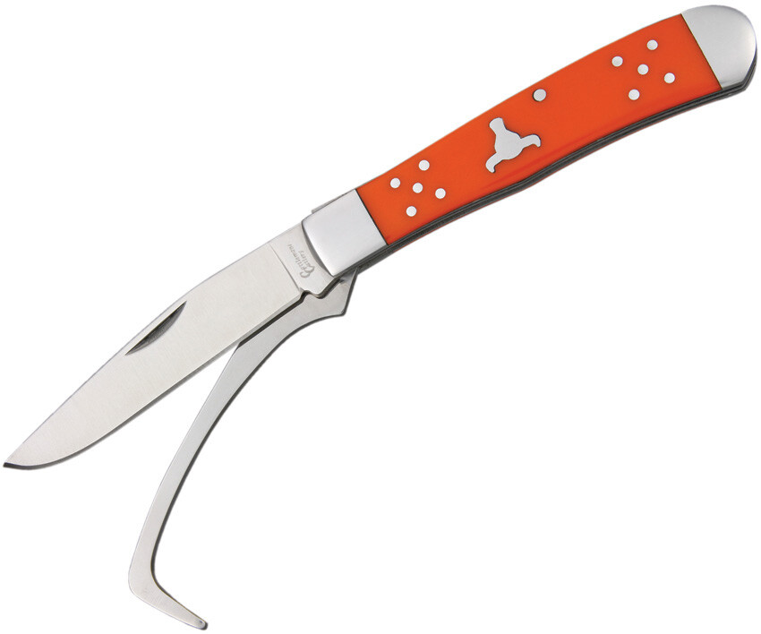 Cattleman\'s Cutlery Farriers Hoof Pick Companion Orange Folding Knife 0067OD