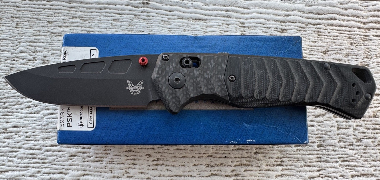 Benchmade 593BK-01 PSK Assisted AXIS Lock CPM-MagnaCut Carbon Fiber Knife