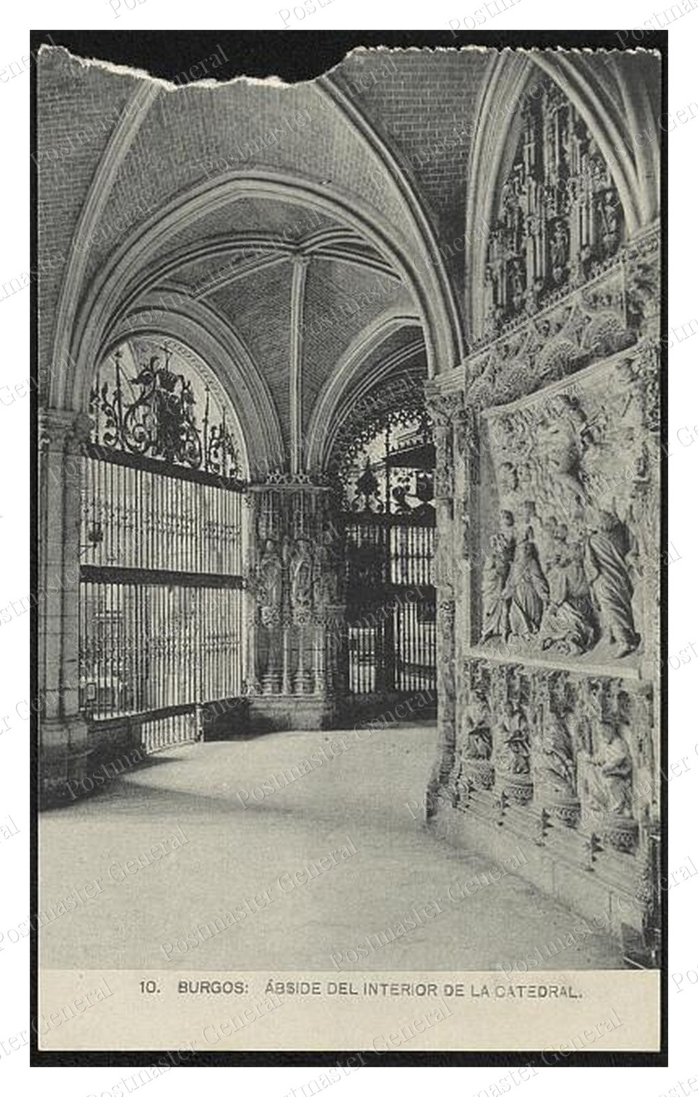 Burgos Cathedral Apse Interior Standard Postcard COPY RPPC