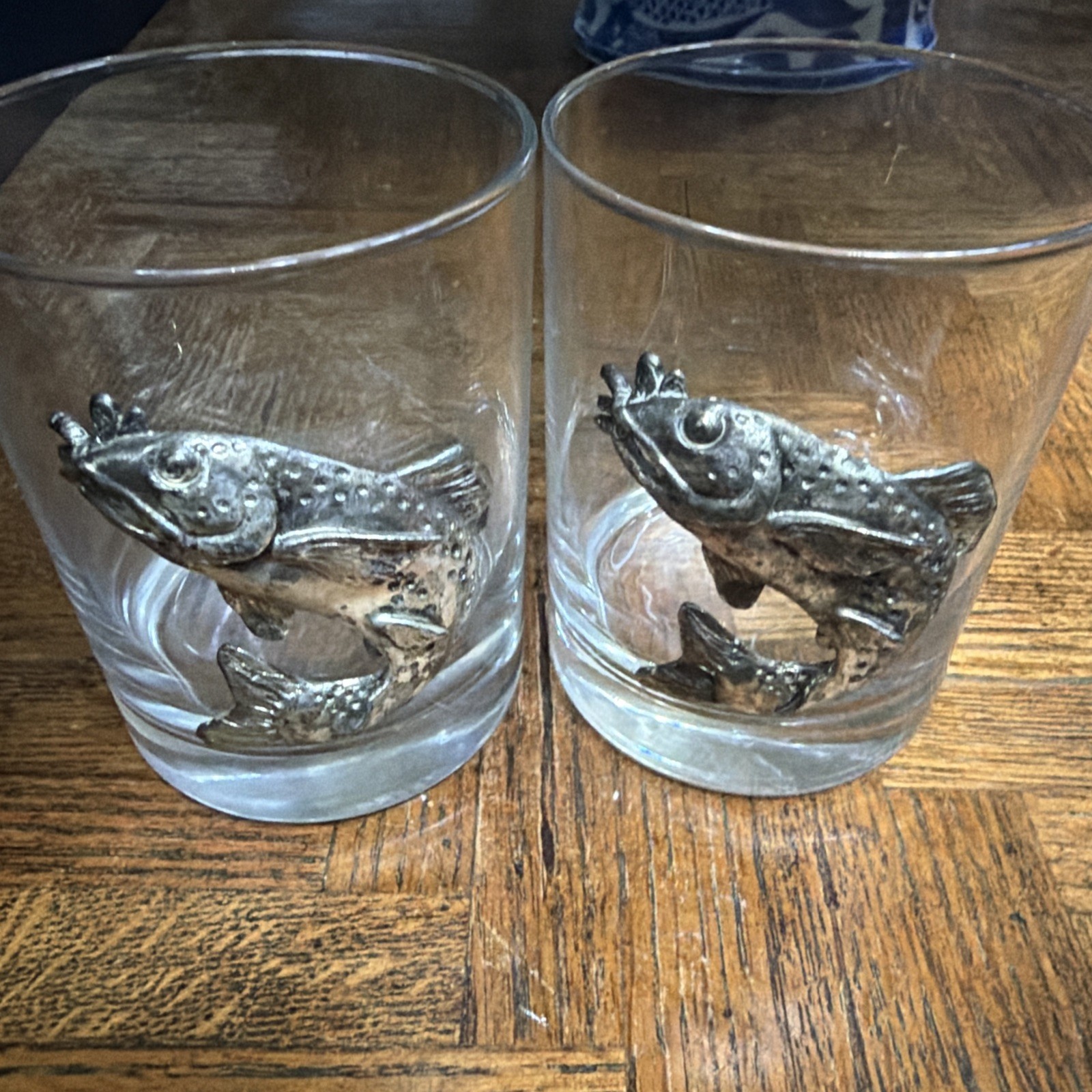 Arthur Court Metal Trout Fish Glasses High ball. Barware stunning. NWOB Arthur Court Metal Trout Fish Glasses High ball. Barware stunning. NWOB
