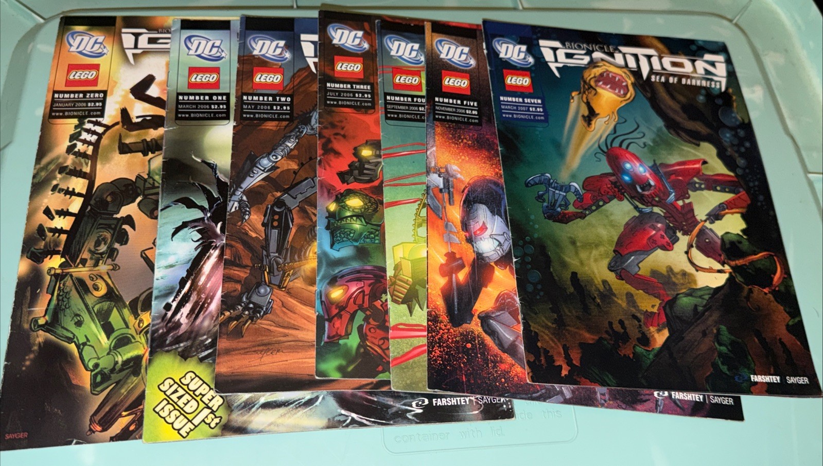 Bionicle: Ignition DC Comics Comic Book Mixed Lot, #0, 1, 2, 3, 4, 5, 7 Bionicle: Ignition DC Comics Comic Book Mixed Lot, #0, 1, 2, 3, 4, 5, 7
