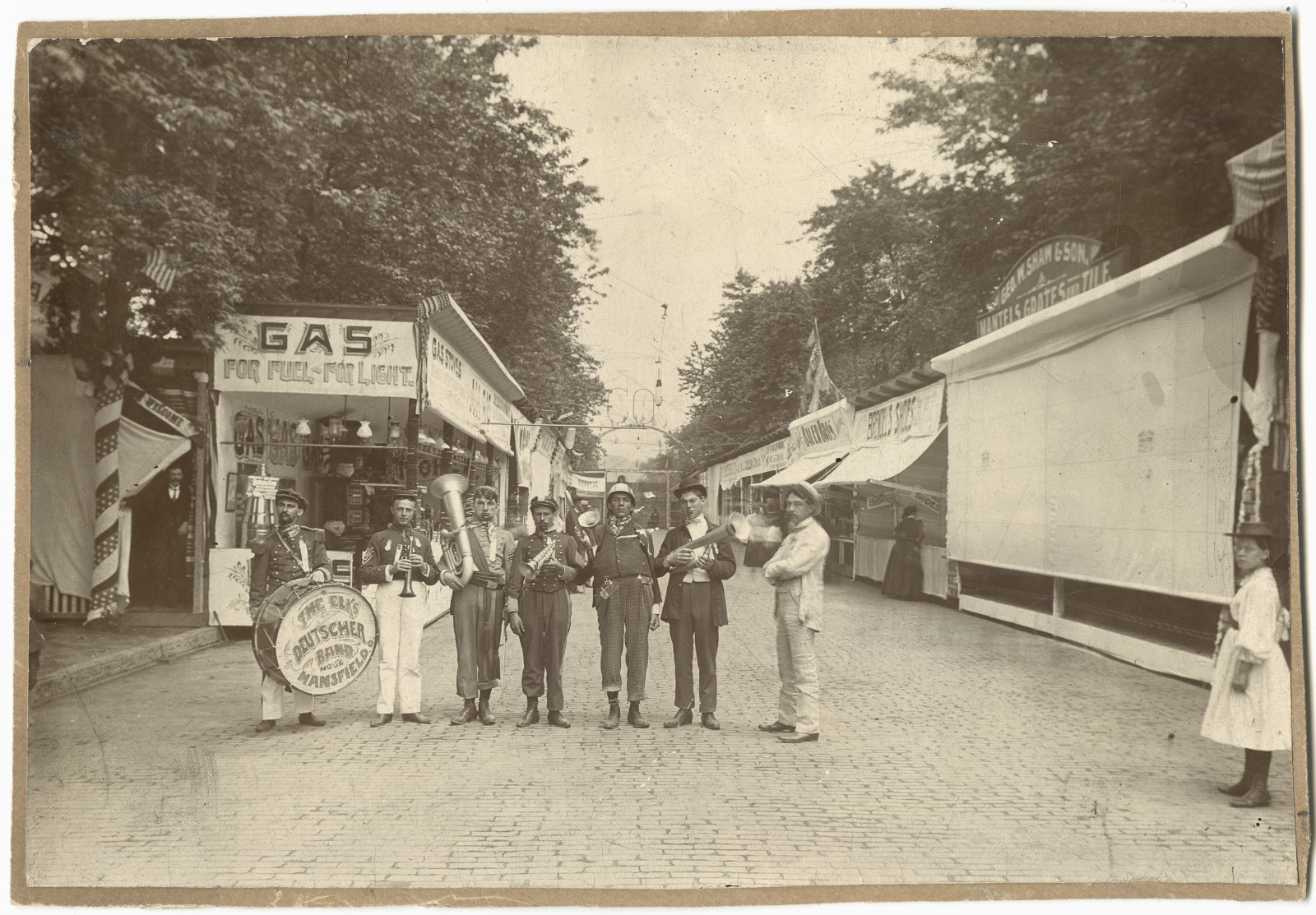 1899 Mansfield Ohio Elks Lodge 56 Deutscher Band Street Fair Photo