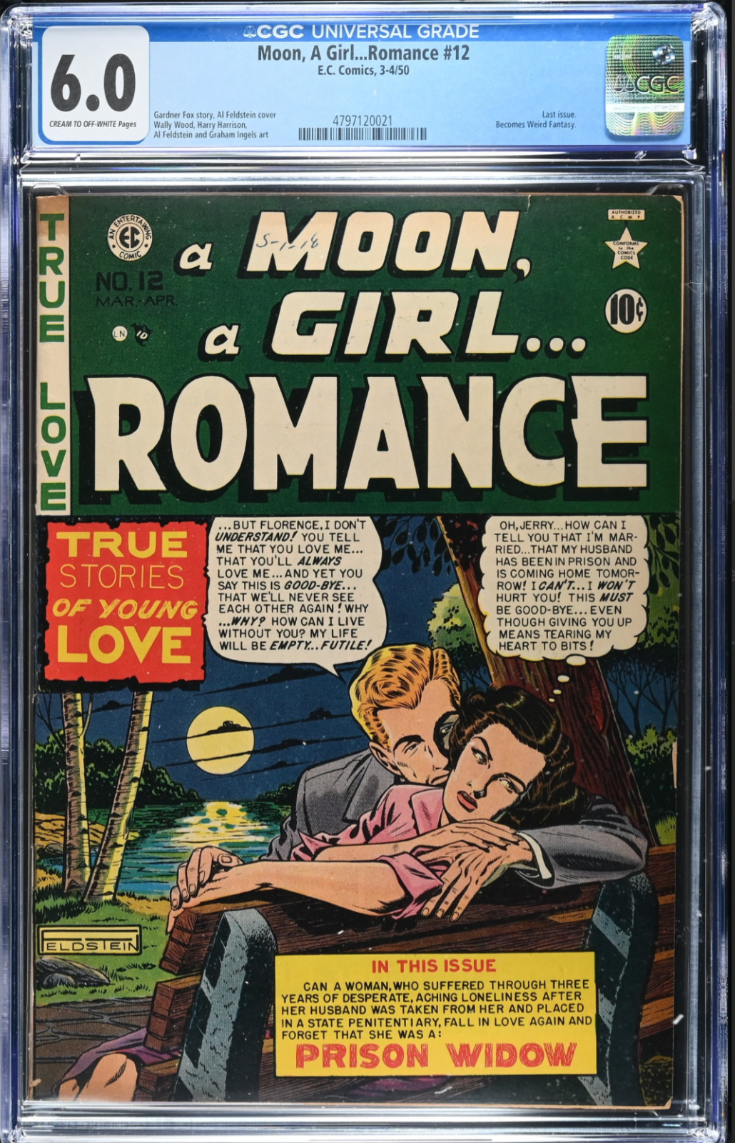 A Moon a Girl Romance #12 EC 1950 CGC 6.0