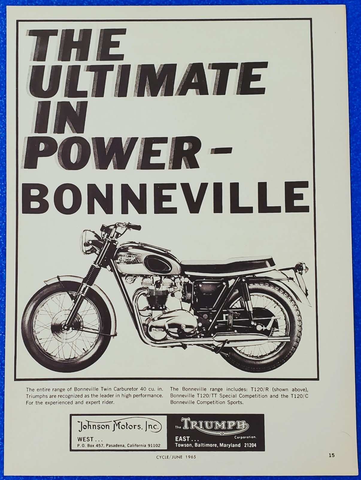 1965 Triumph T120TT Special Ad 650 Twin Bonneville Meriden Heritage Garage Soul 1965 Triumph T120TT Special Ad 650 Twin Bonneville Meriden Heritage Garage Soul