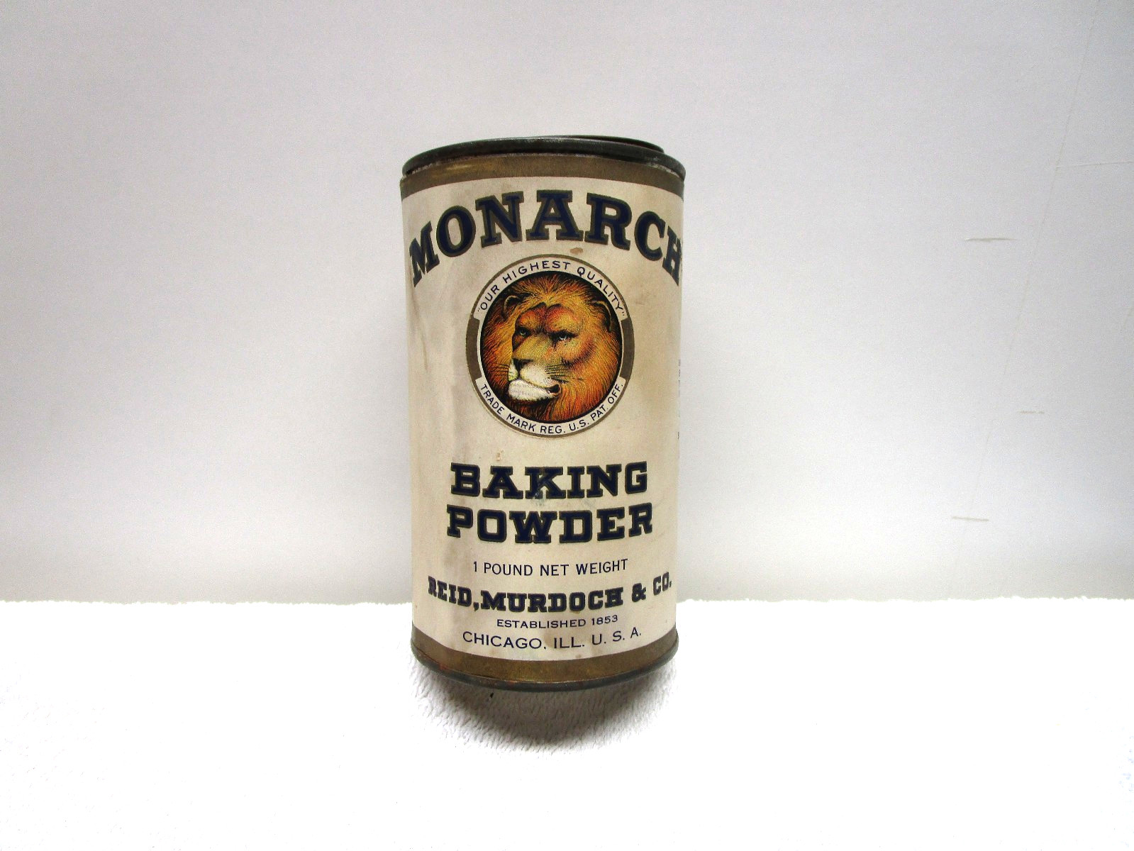ANTIQUE MONARCH BAKING POWDER COUNTRY STORE TIN SCARCE 