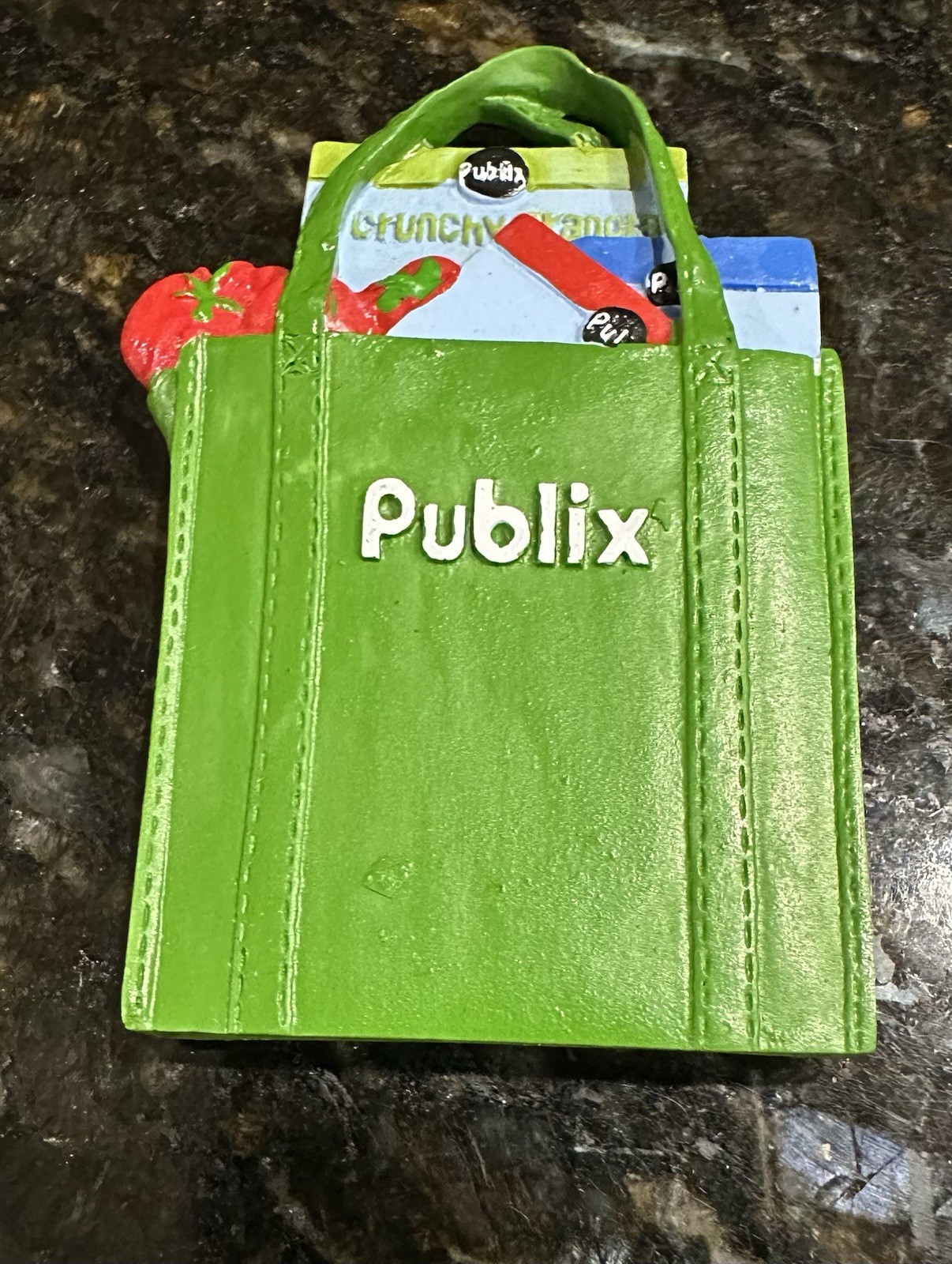 Publix Reusable Green Grocery Shopping Bag Magnet Resin Ceramic Supermarket VGC
