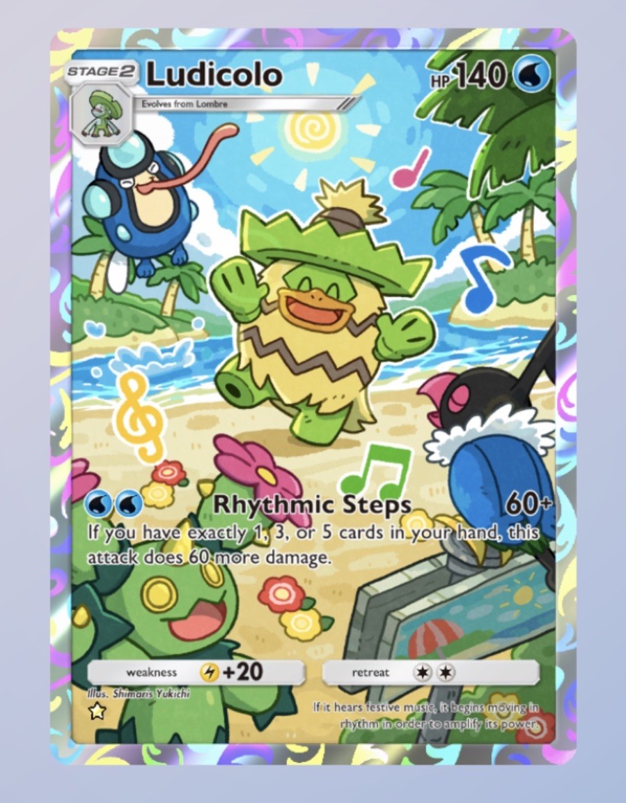 Pokemon TCG Pocket ✨LUDICOLO-Full Art- Mega Rising -English (PokeMon digitalCard