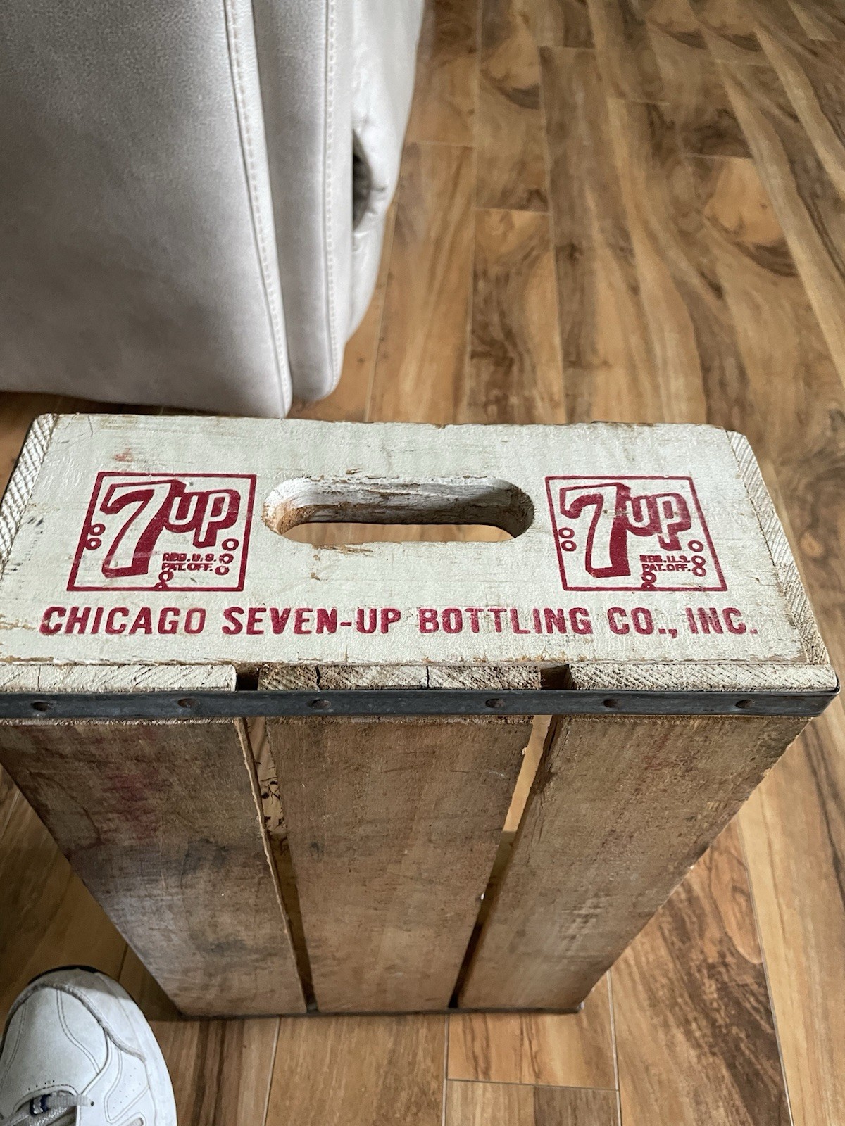 7up Vintage Wooden Soda  Crate Chicago