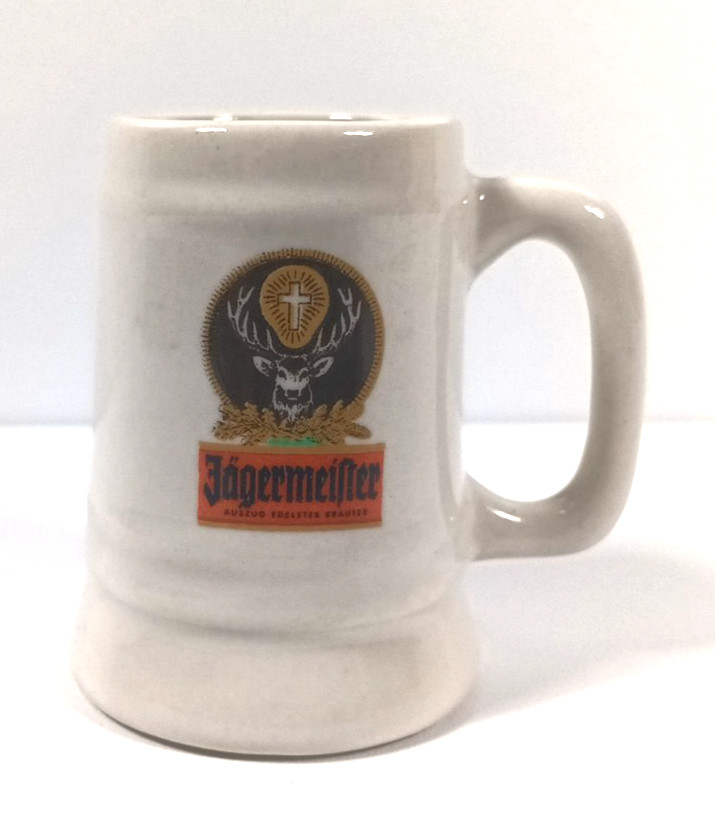 Jagermeister Jagerfest 2000 Mini Stein Mug Shot Glass Stag Logo Ceramic