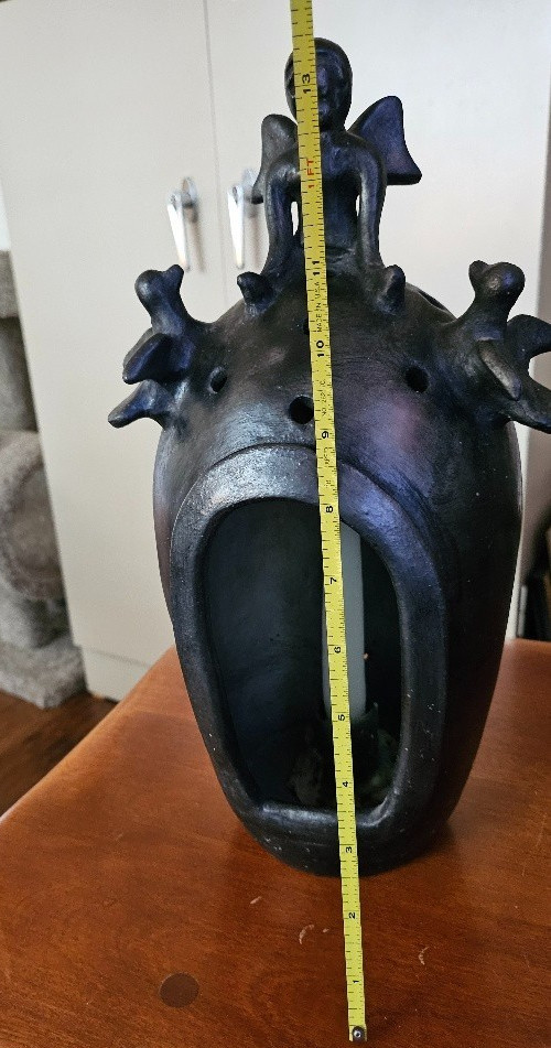 vintage Oaxacan lantern candle holder sculpture