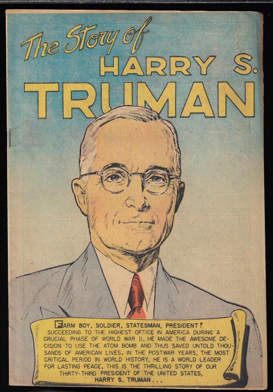 1948 Harry Truman Life Story Prez Campaign Comic Book Evolution of Campaign Bios