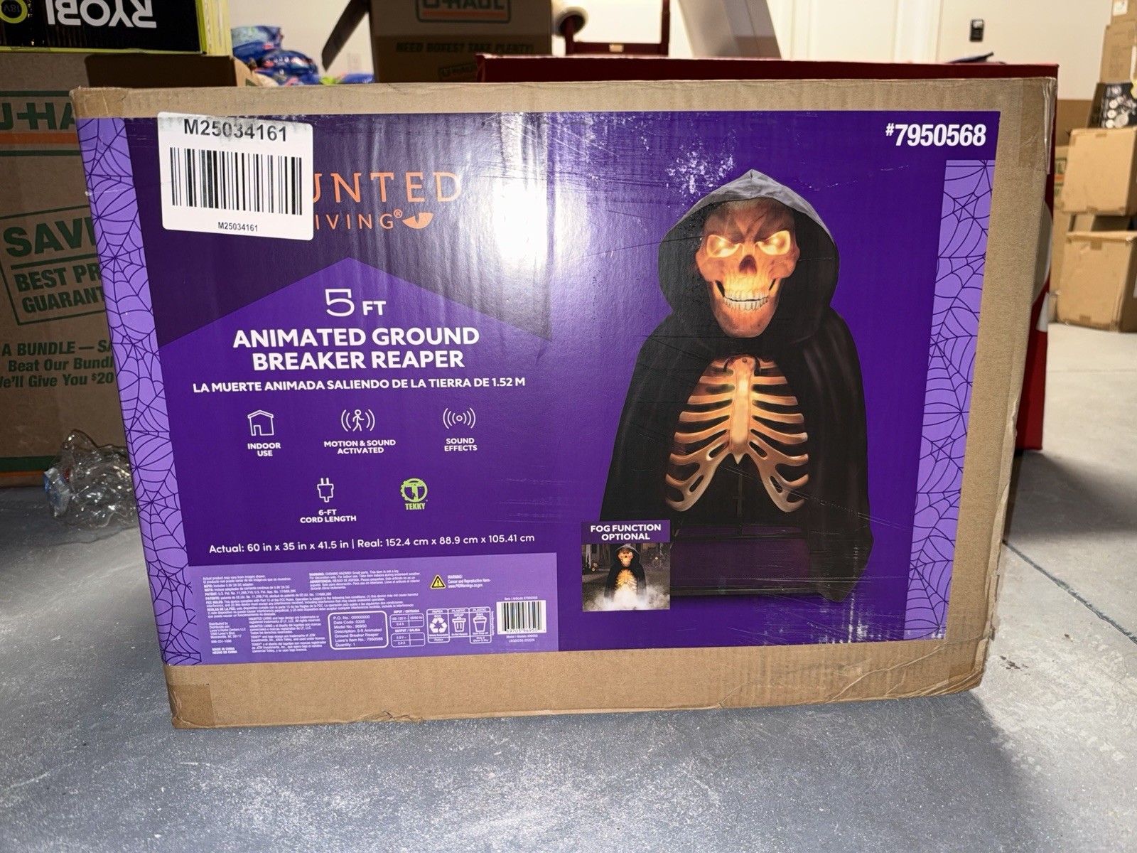 Haunted Living 5 FT Animated Ground Breaker Reaper Halloween Animatronic NEW