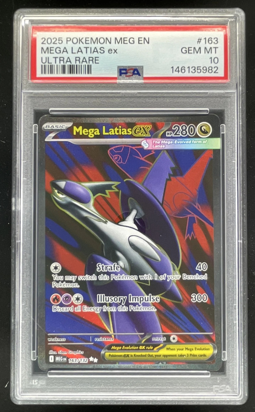 2025 Pokemon Mega Evolution #163/132 Mega Latias ex Ultra Rare PSA 10