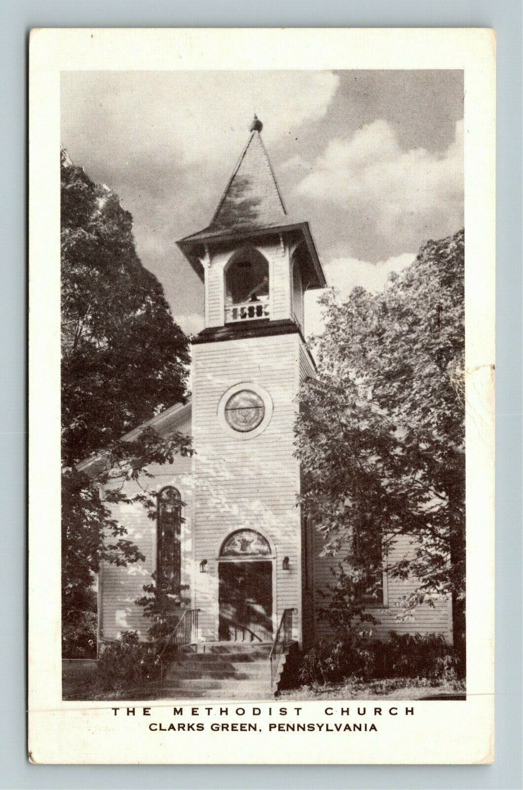Clarks Green PA-Pennsylvania Methodist Church,Front Step c1967 Vintage Postcard