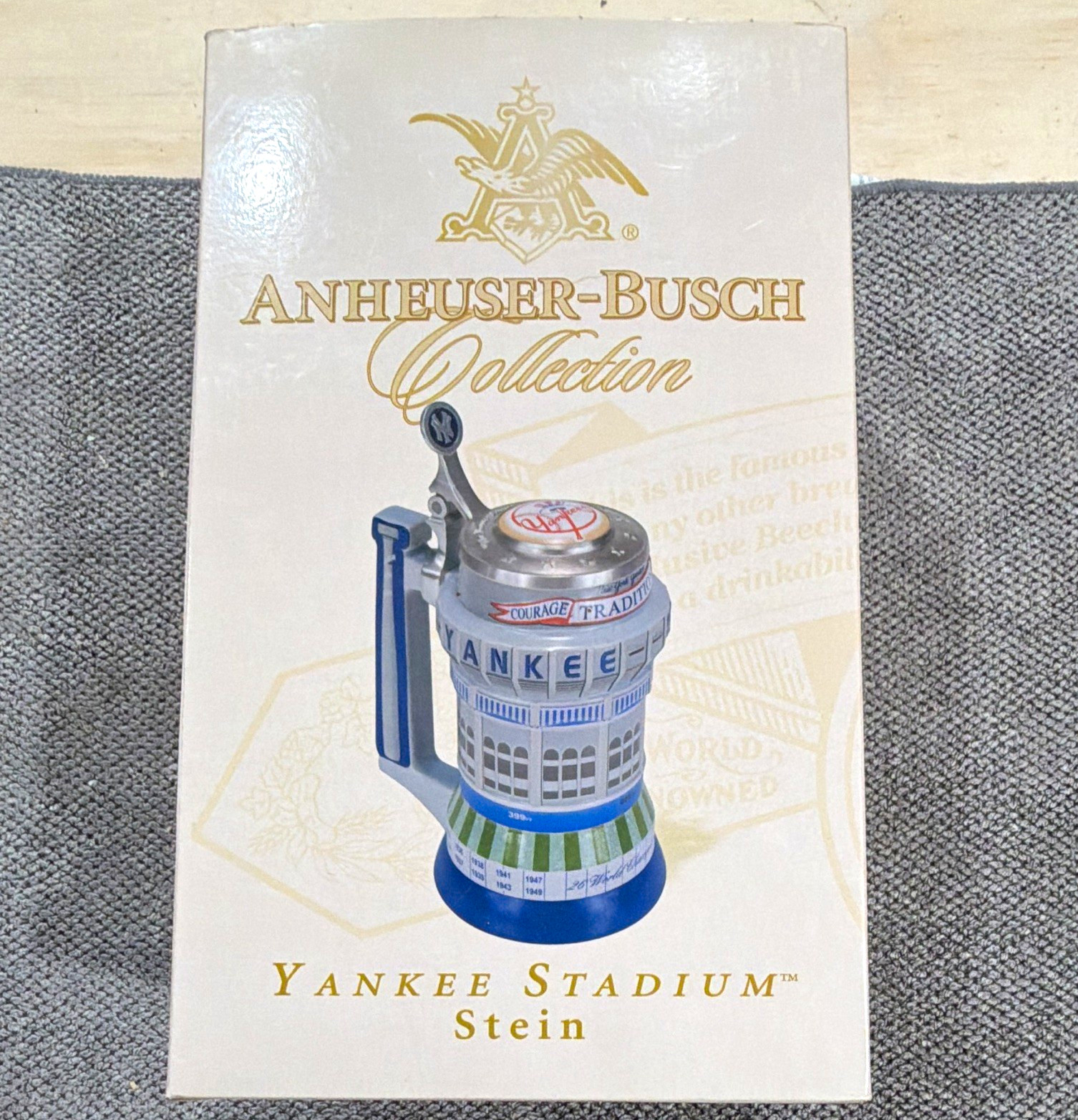 Anheuser-Busch Collection Breweriana Yankee Stadium Lidded Stein