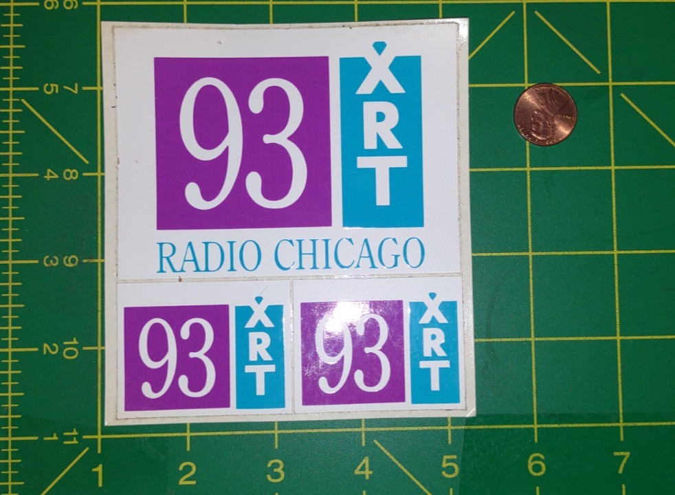 VINTAGE 93 XRT BROWN OVAL Sticker / Decal ORIGINAL OLD STOCK