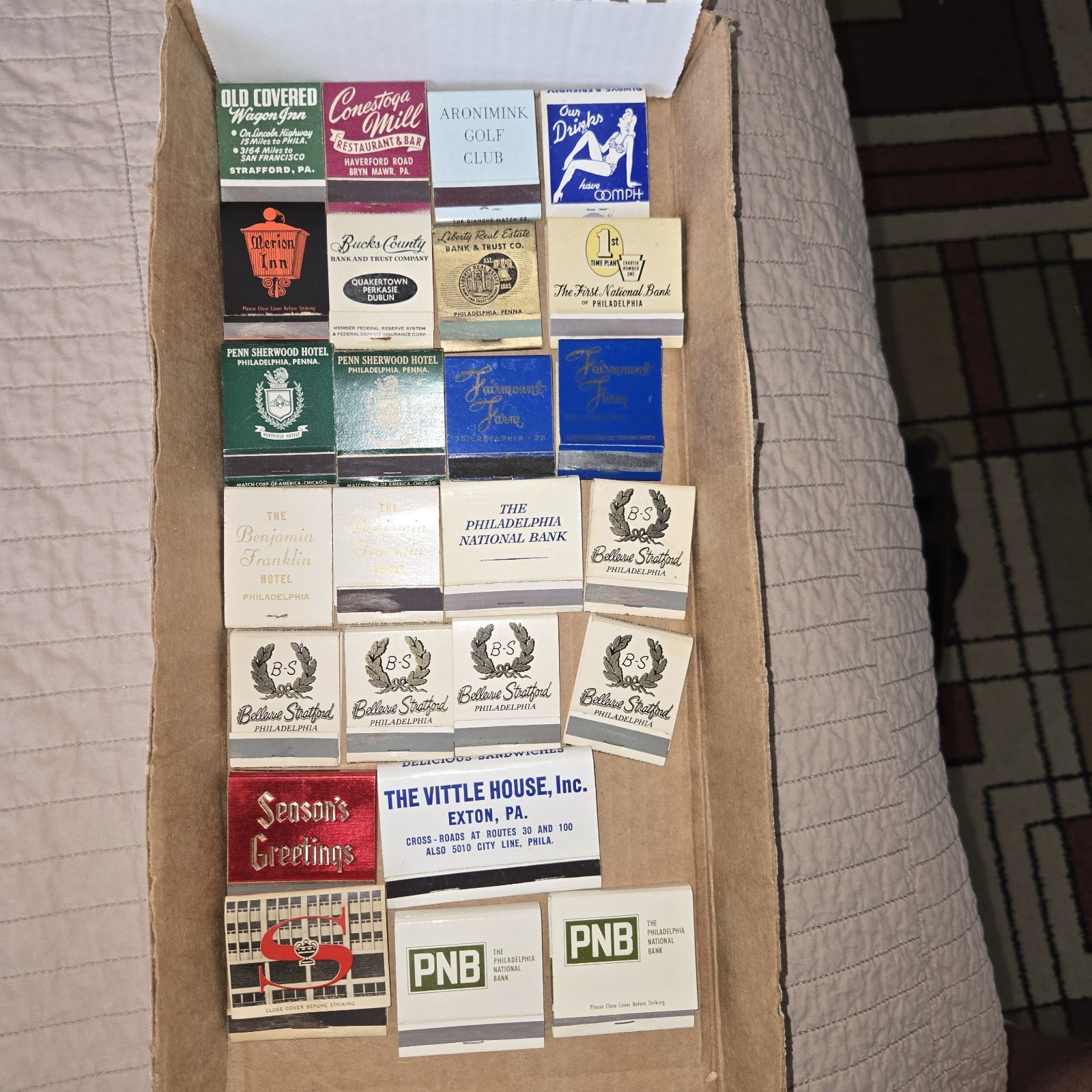 Lot Vintage Philadelphia PA and areas Matchbook most full