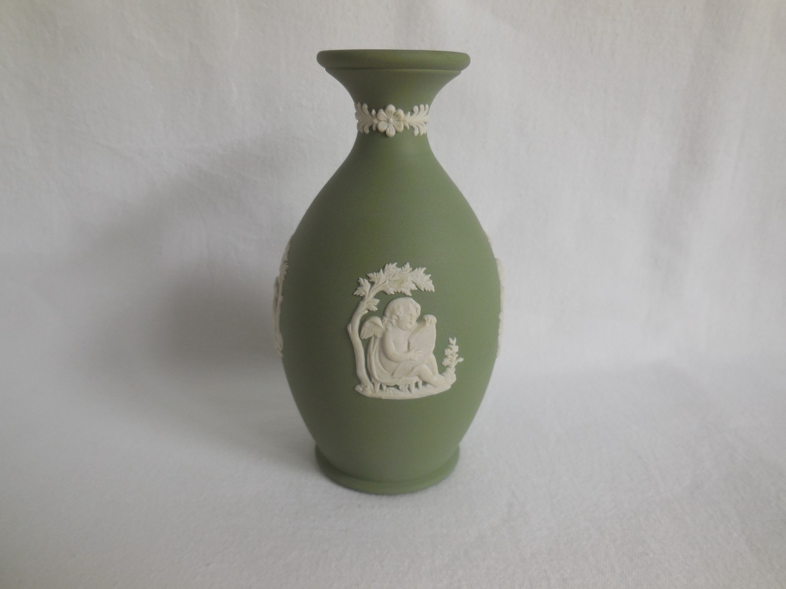 Wedgwood Sage Green Jasperware Vase
