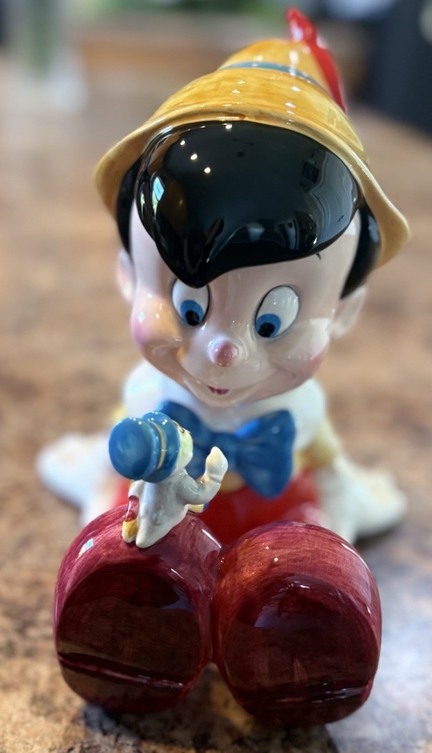 Vintage Schmid Disney Pinocchio Porcelain Music Box 