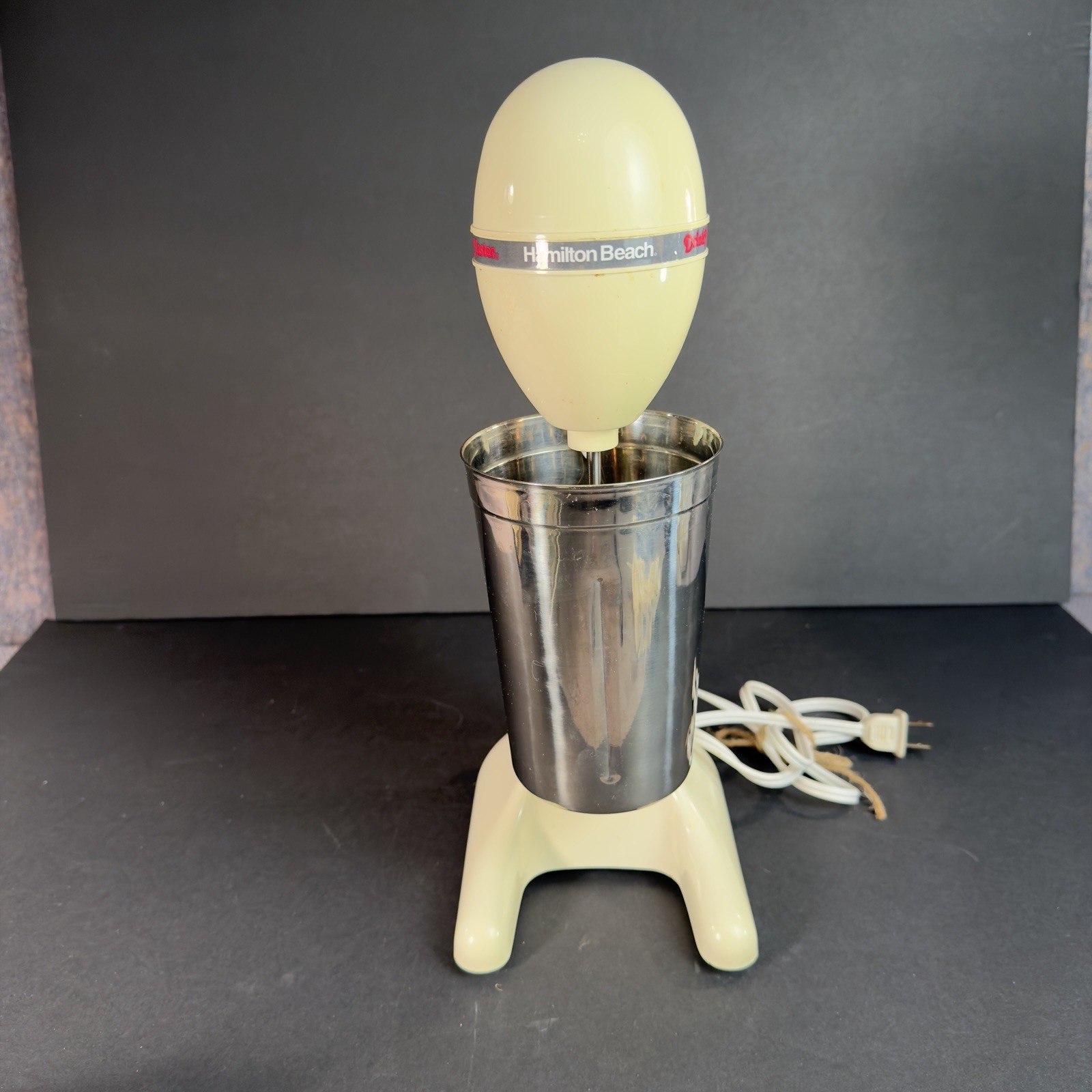 Vintage Hamilton Beach Drink Master Milkshake Mixer 727W Cream with Cup Tested
