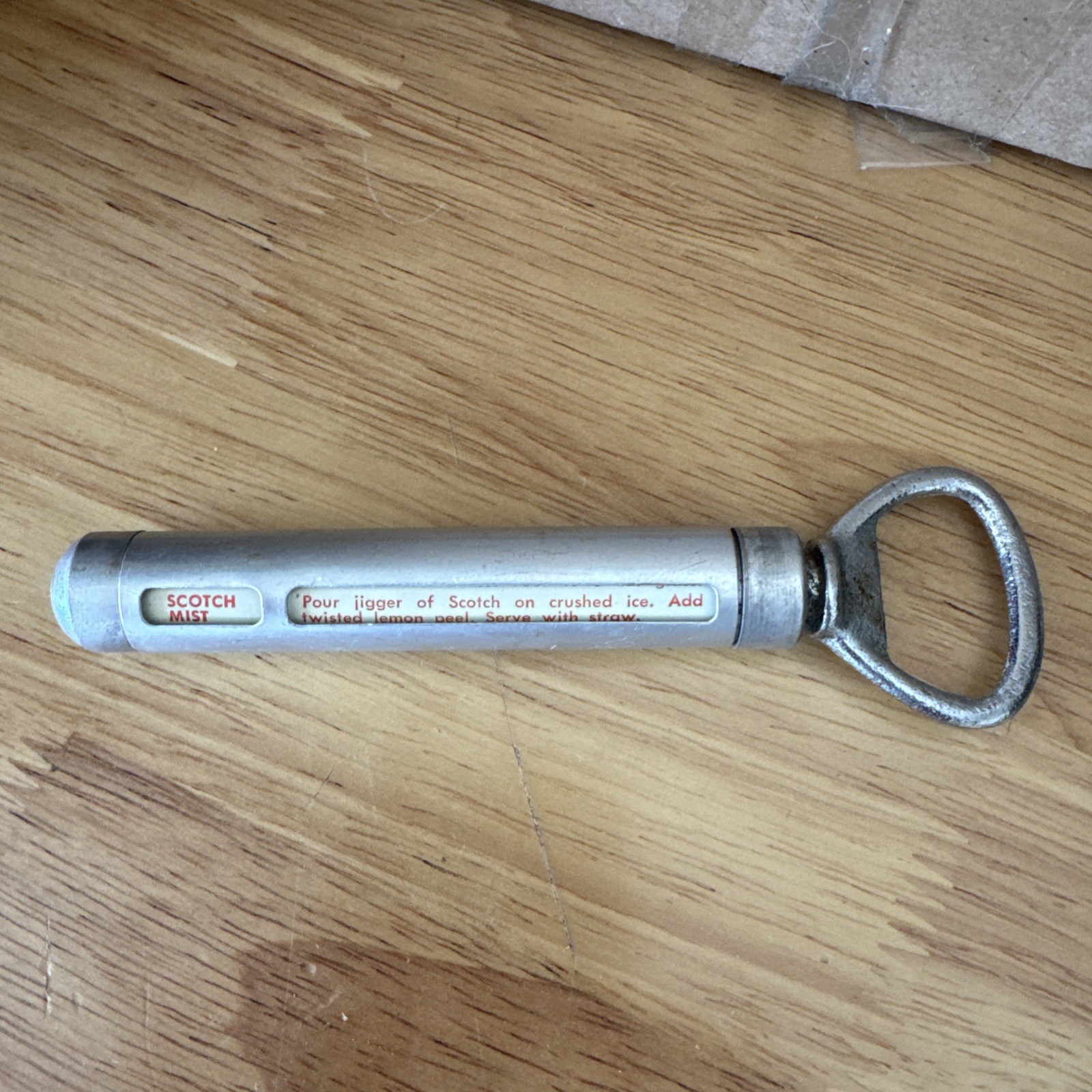 Vintage Metal Scotch Advertising Bottle Opener Breweriana Theme