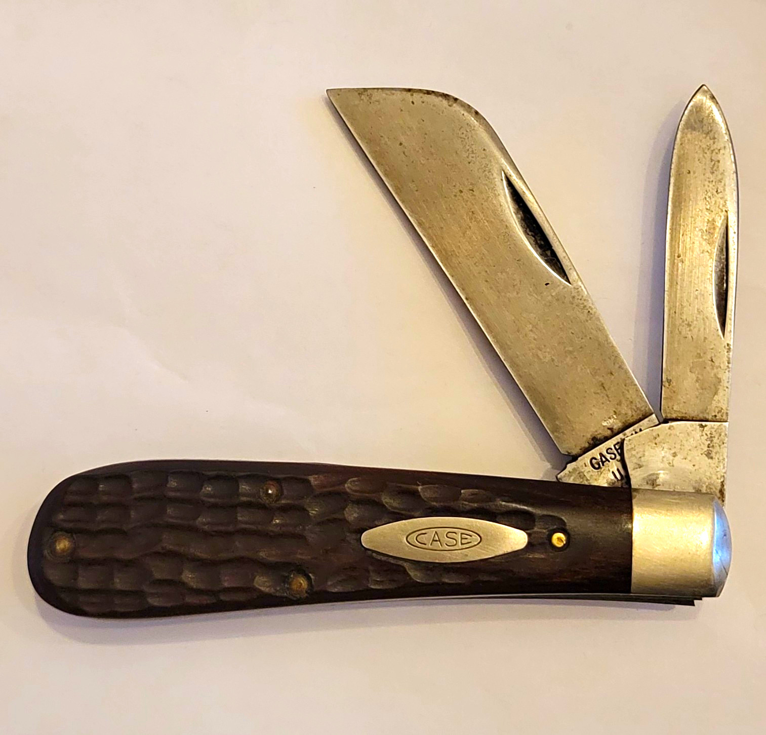 Vintage Case XX USA 4217 Loom fixer With Homemade Sturdy Leather Belt Sheath