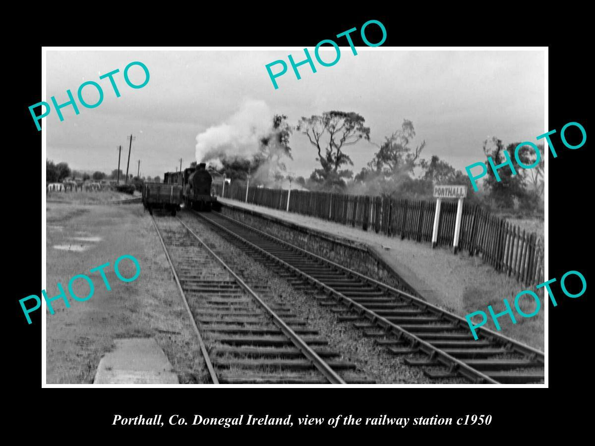 OLD POSTCARD SIZE PHOTO OF PORTALL DONEGAL IRELAND THE RAILWAY STATION c1950