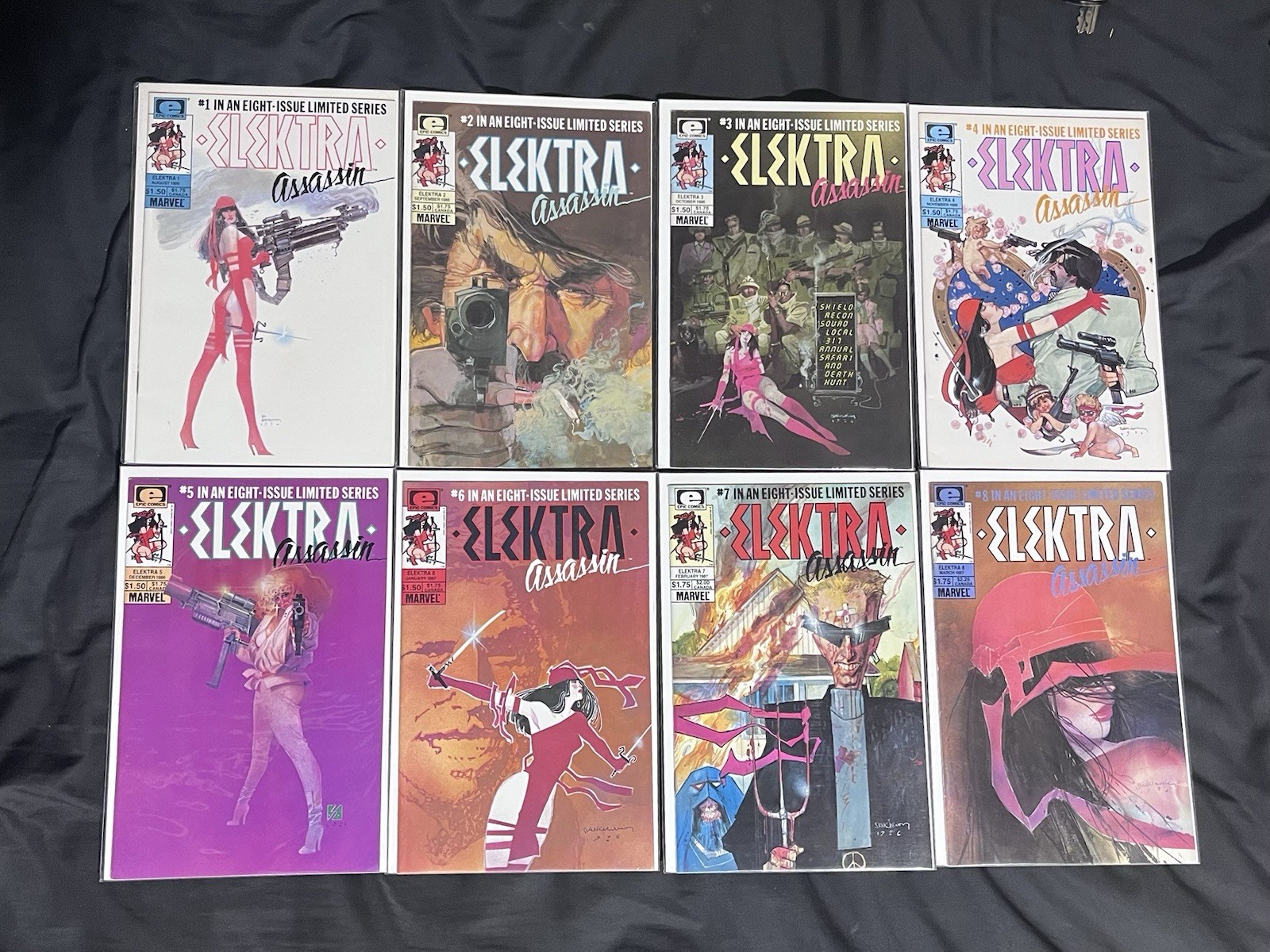 Elektra: Assassin Epic Comics Complete Series #1-8 (Marvel Comics 1986)