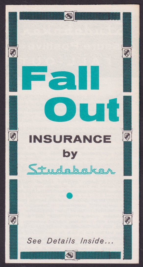 1964 Studebaker Fall Out Protection Seat Belts folder