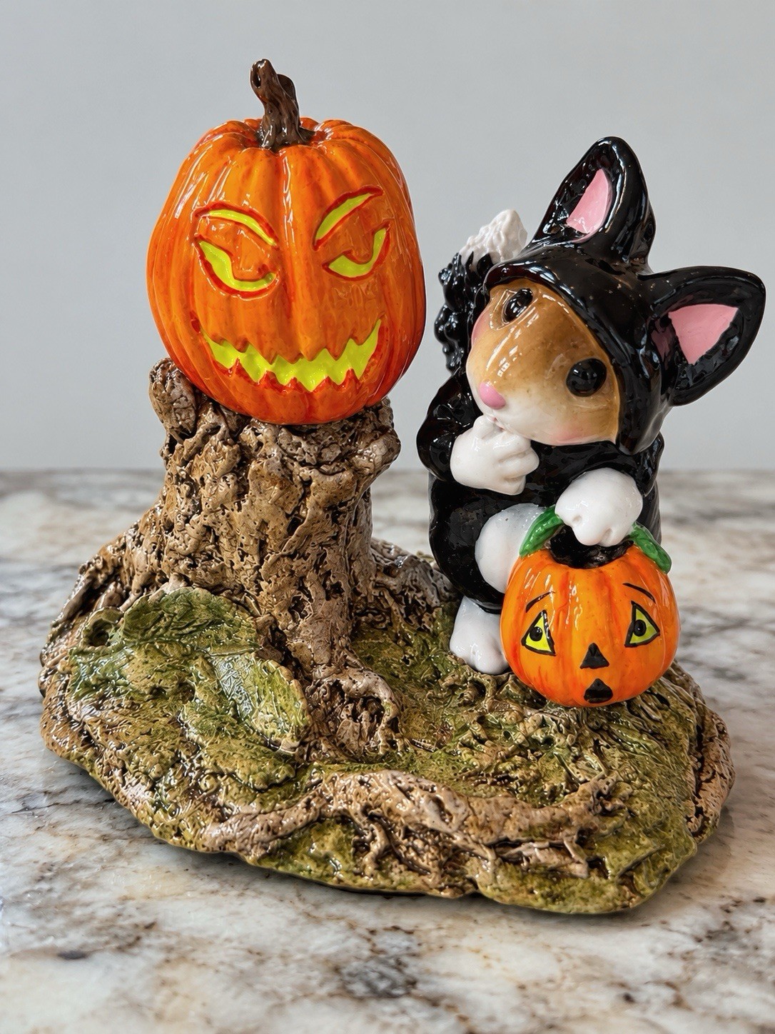 Wee Forest Folk Halloween 🎃 Fraidy Cat 🐈‍⬛ M-696 Mouse Figurine