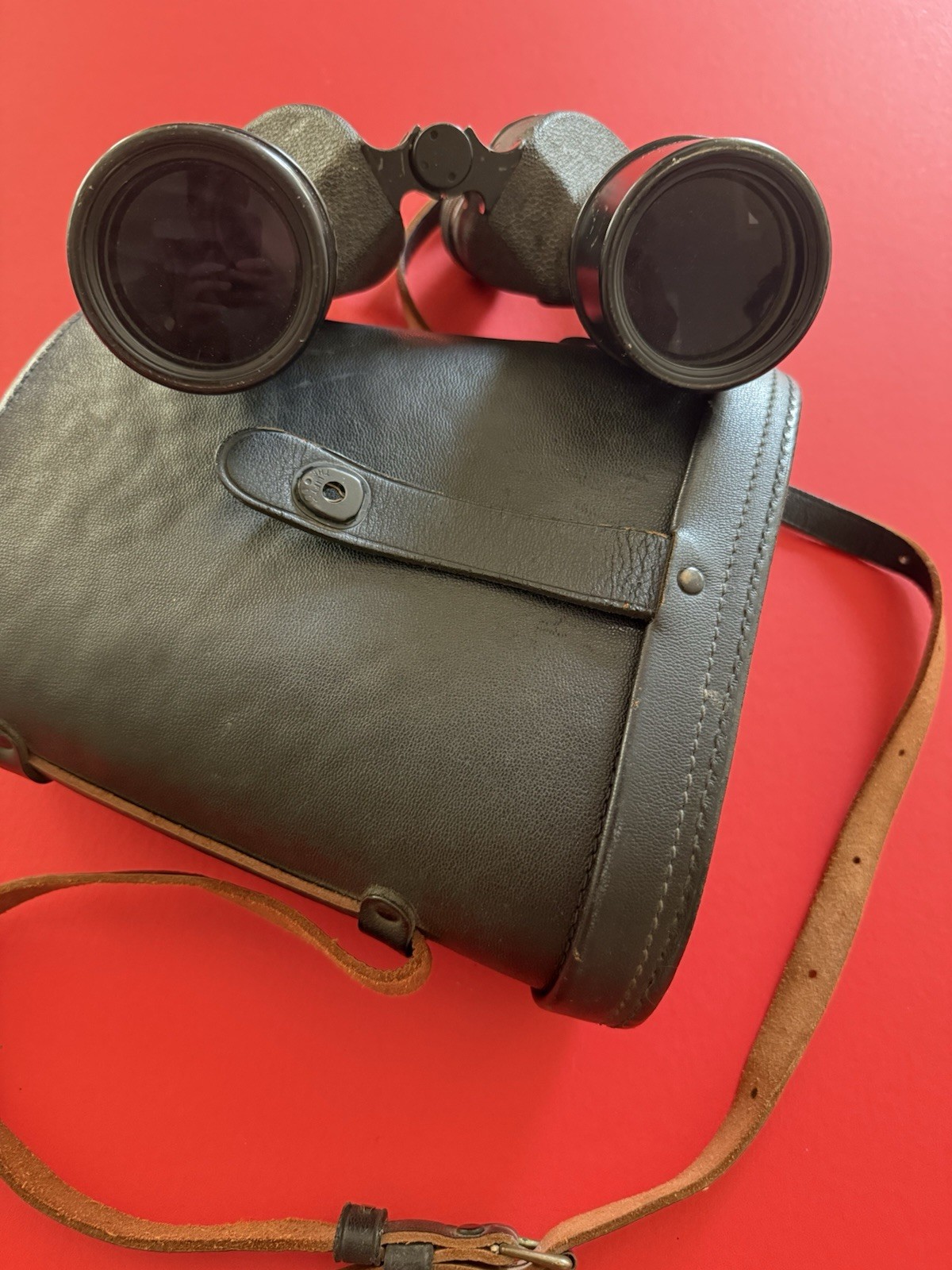 WWII US Navy Mark 21 7x50 Military Binoculars W/case SARD Square D Flushing, NY