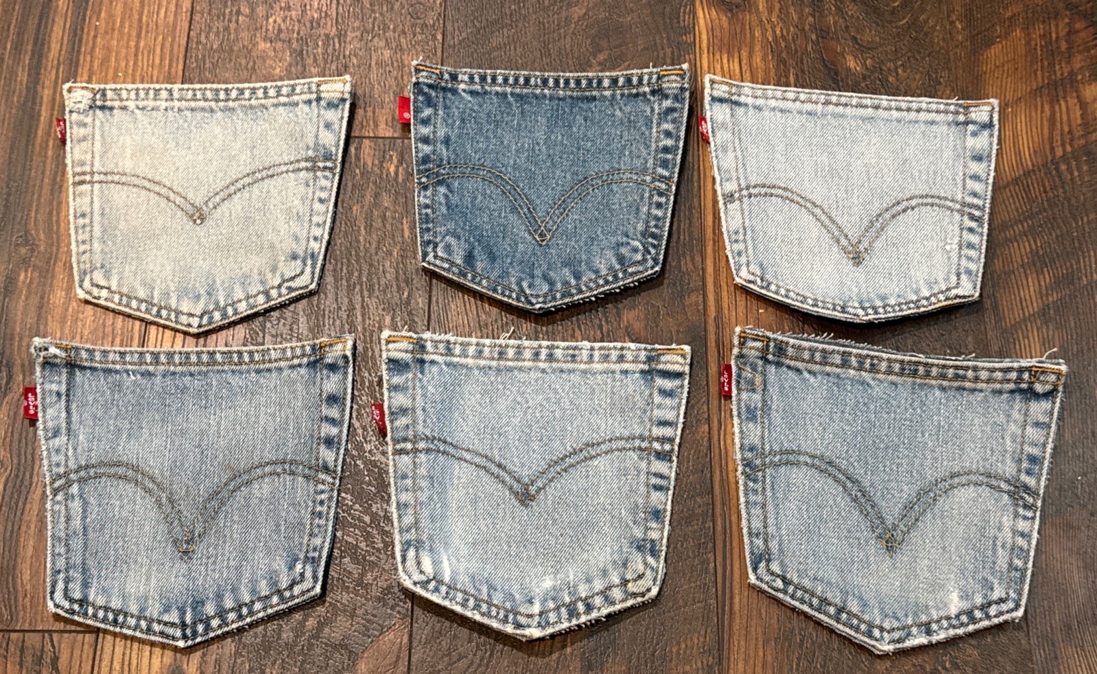 Vintage Levi’s Red Tab Pockets - For Sewing Or Crafts, Sold In Lots Of Six