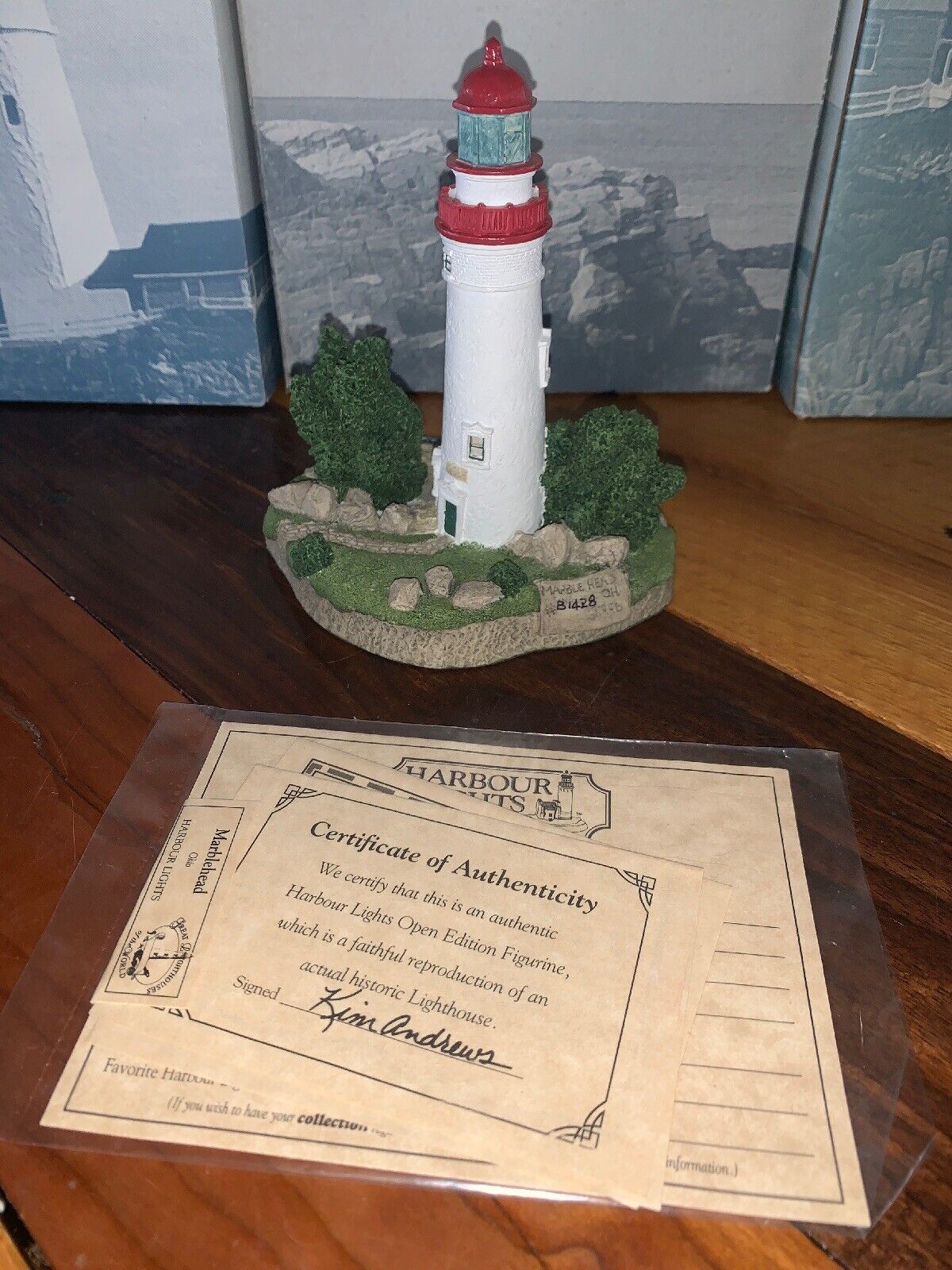 Marblehead Ohio 413 Harbour Lights 1995 Lighthouse With COA Limited NB