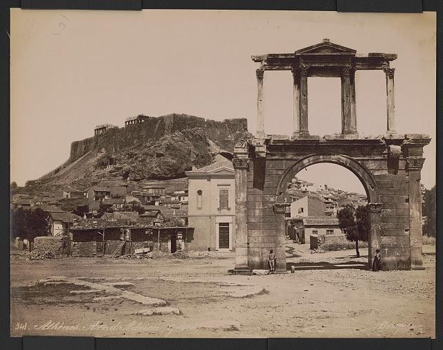 Photo:Athens Greece 1870s Hadrians Arch Acropolis Panorama